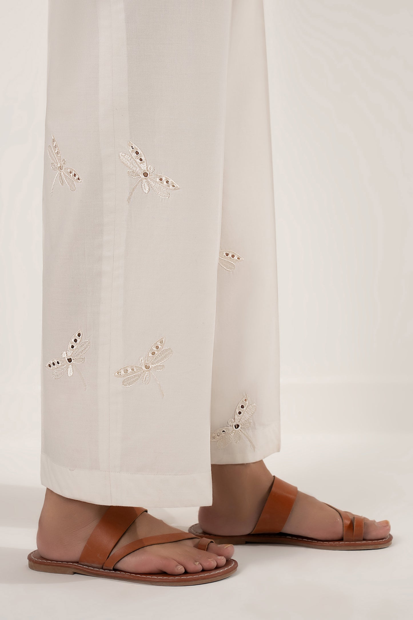 Embroidered Cambric Trouser