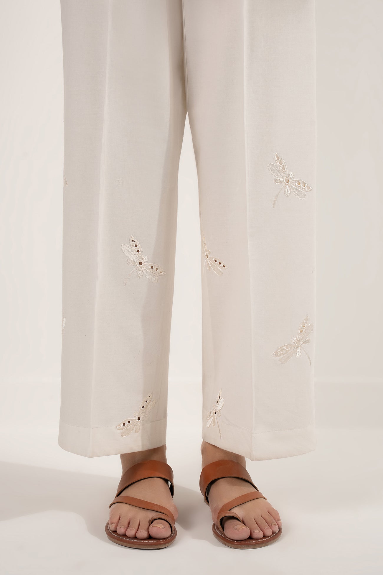 Embroidered Cambric Trouser