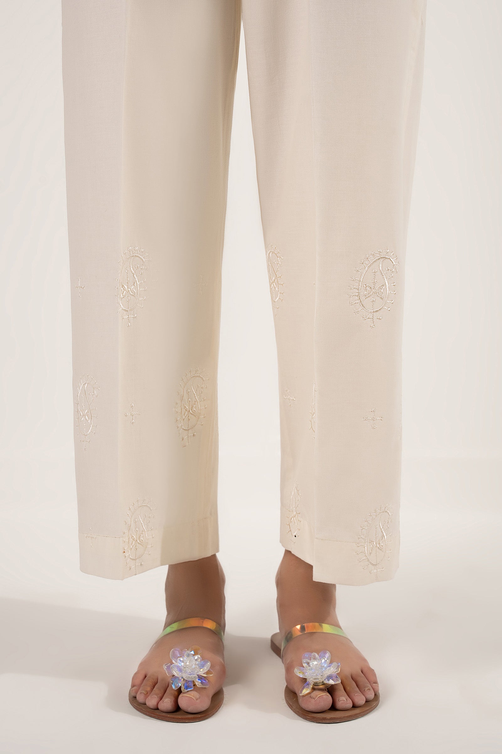 Embroidered Cambric Trouser