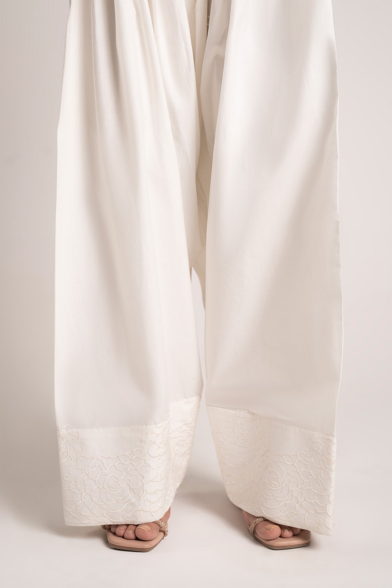 Embroidered Cambric Shalwar