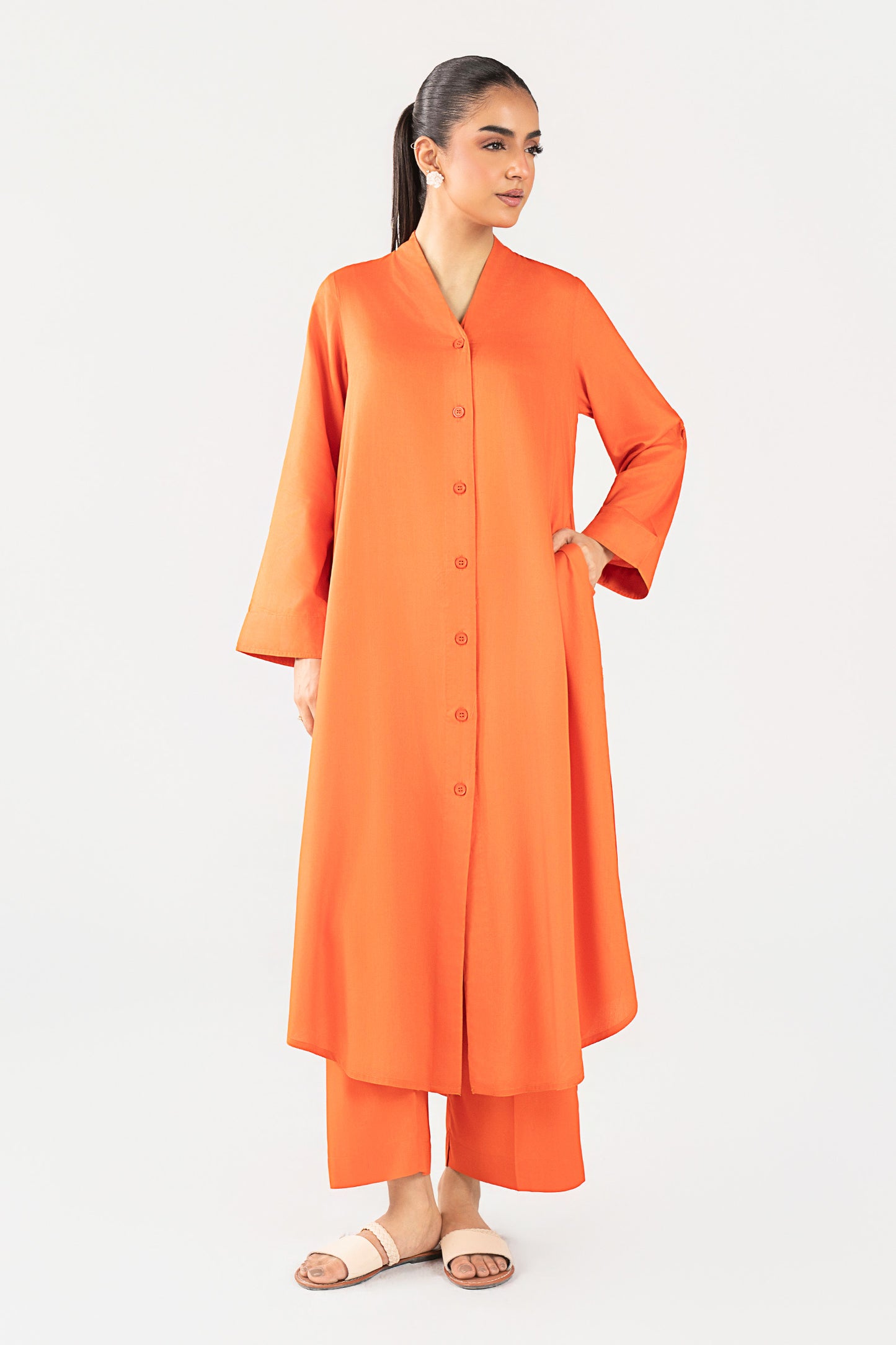 2 Pc Dyed Arabic Lawn Suit