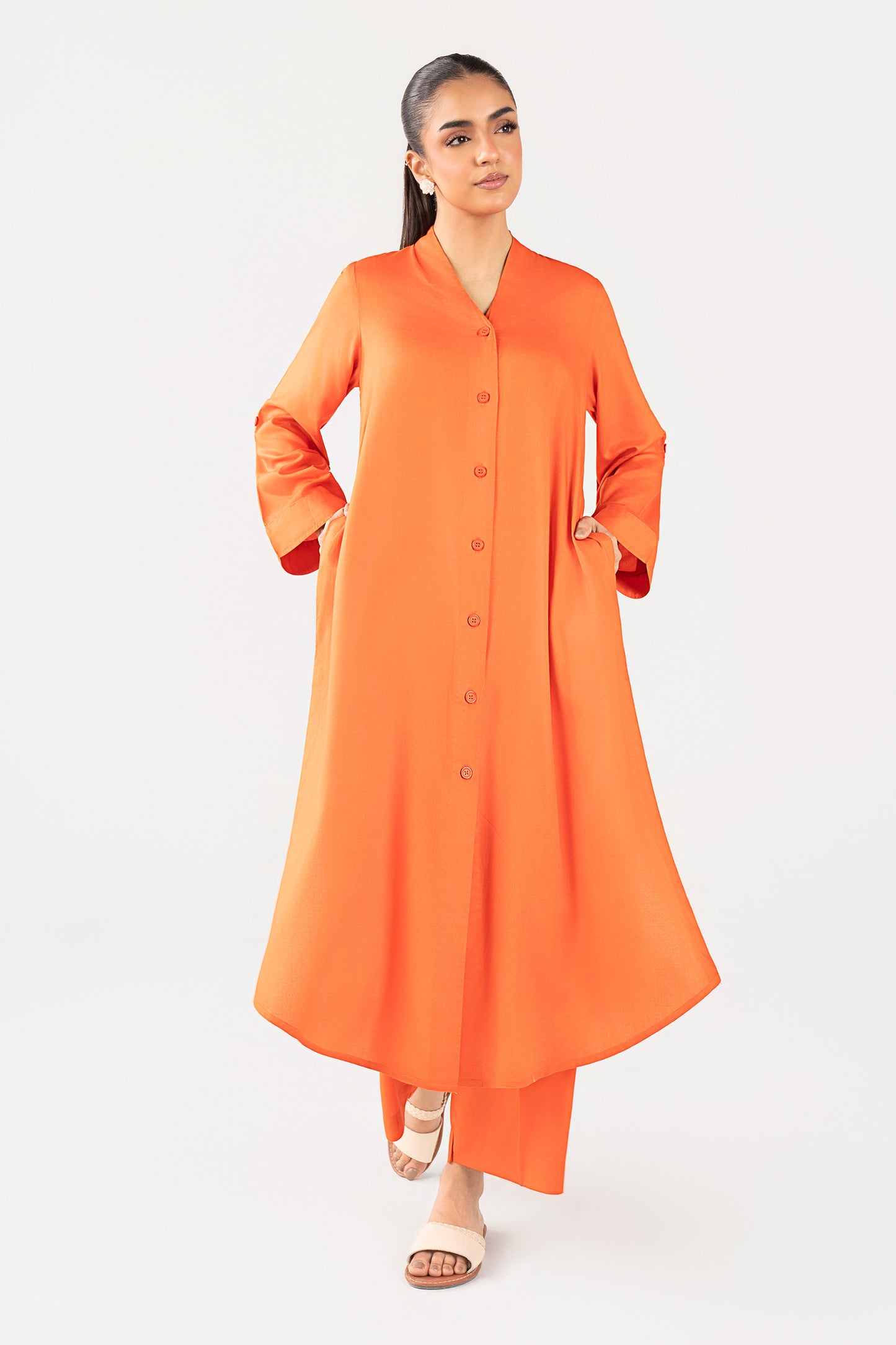 2 Pc Dyed Arabic Lawn Suit