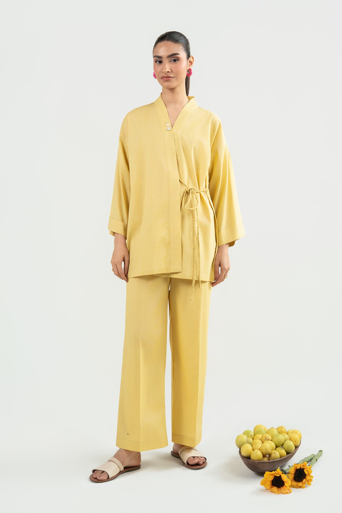 2 Pc Dyed Cotton Dobby Suit