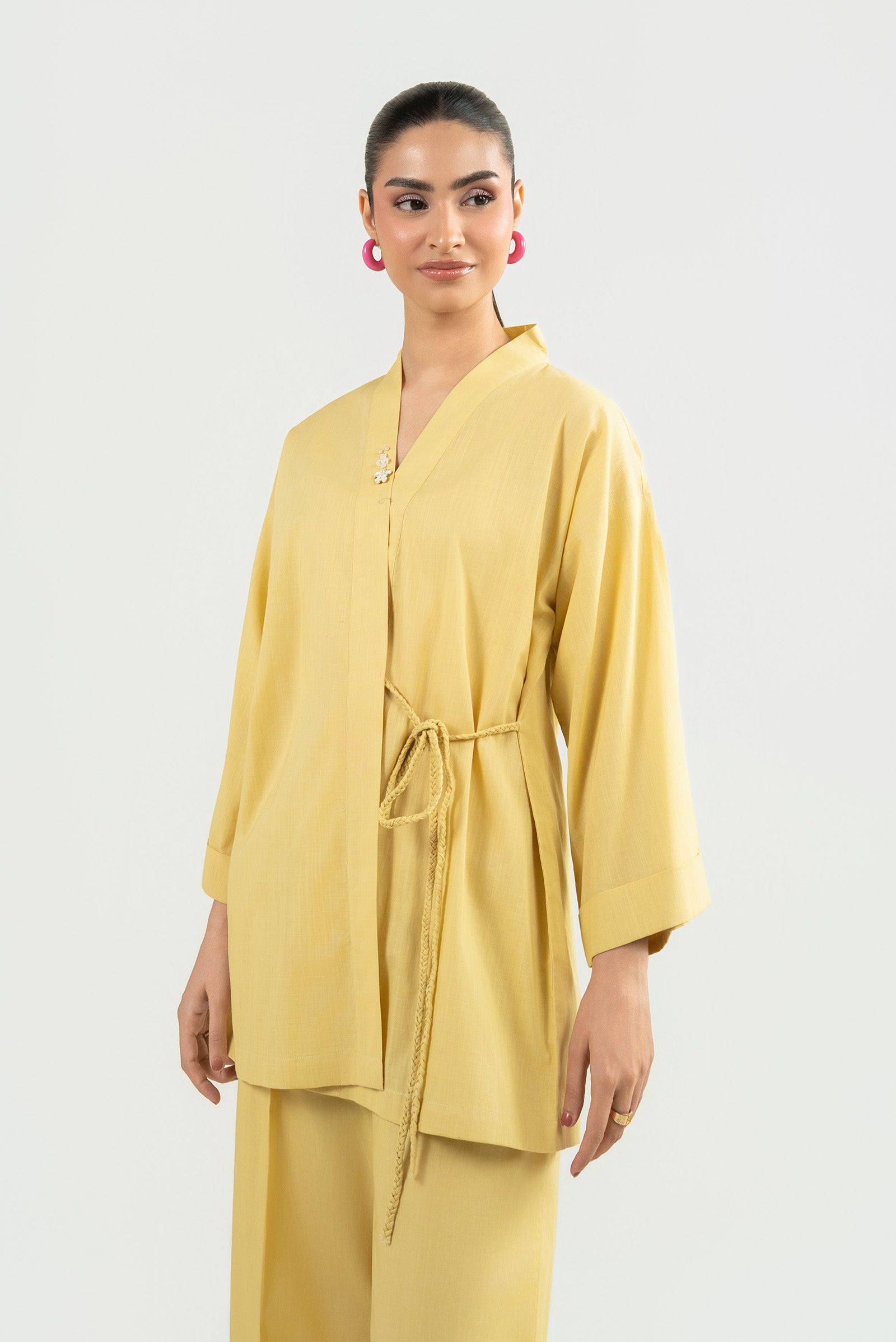 2 Pc Dyed Cotton Dobby Suit