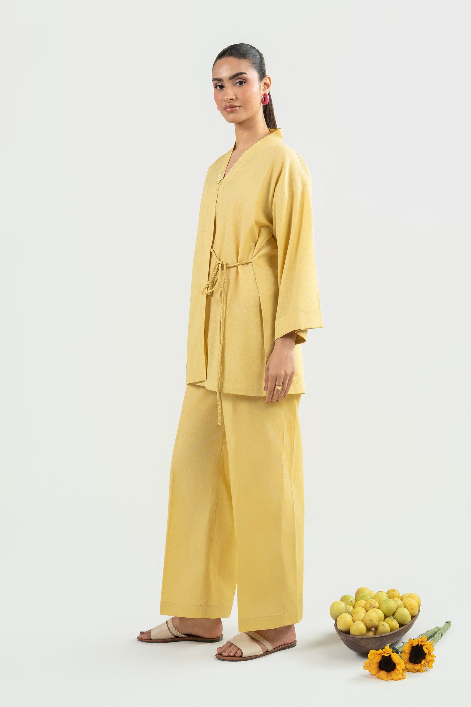 2 Pc Dyed Cotton Dobby Suit