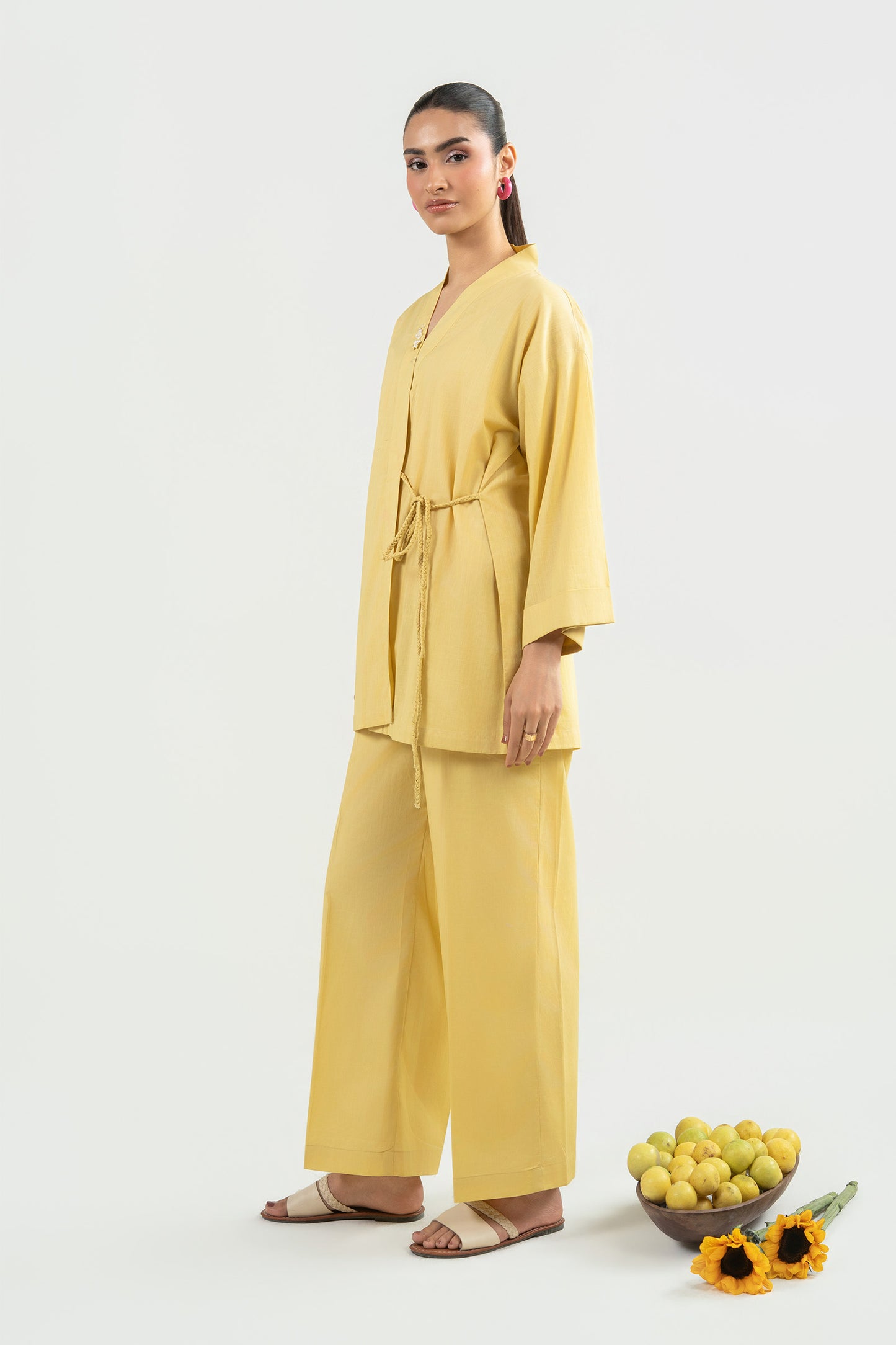 2 Pc Dyed Cotton Dobby Suit