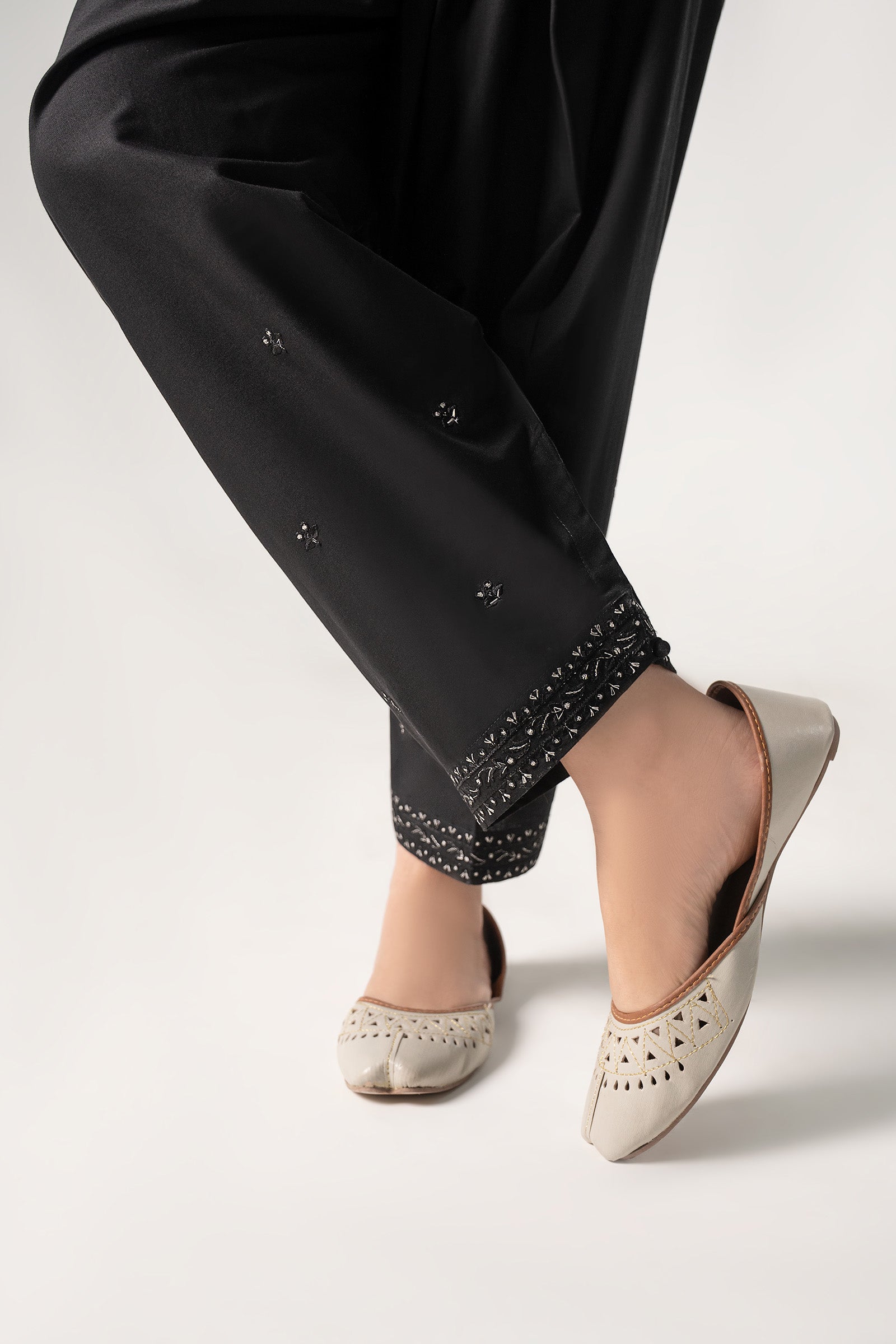 Embroidered Cambric Trouser