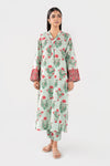 2 Pc Printed Slub Lawn Suit