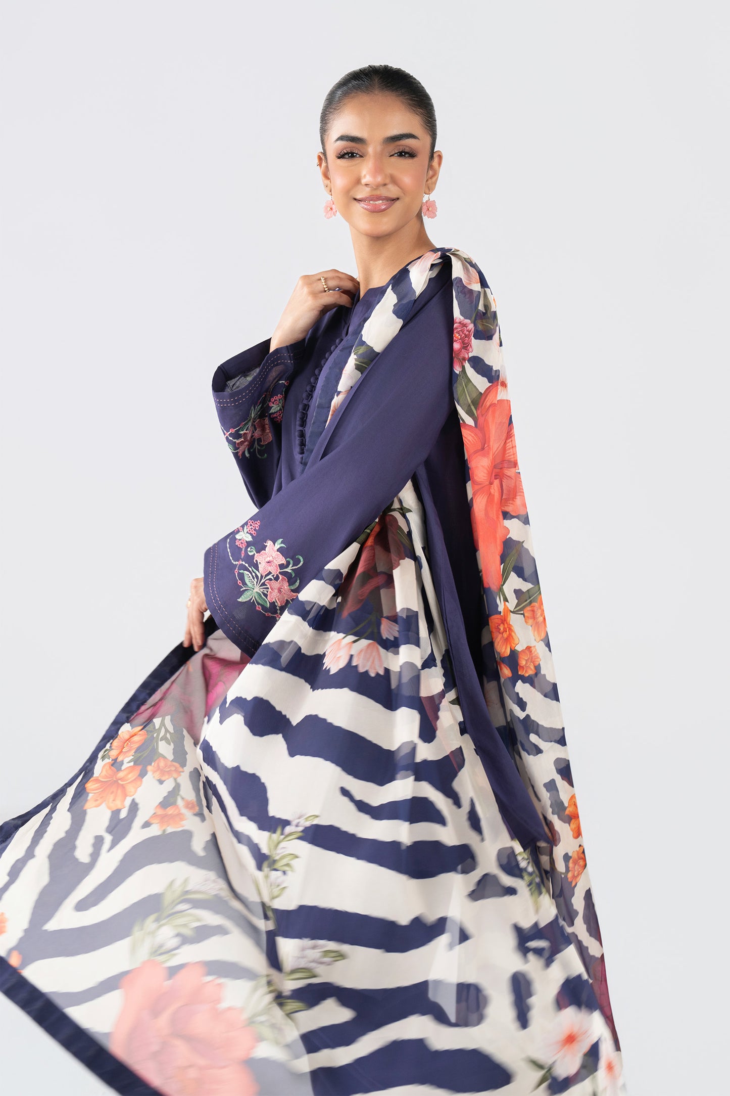 Printed Apple Silk Dupatta