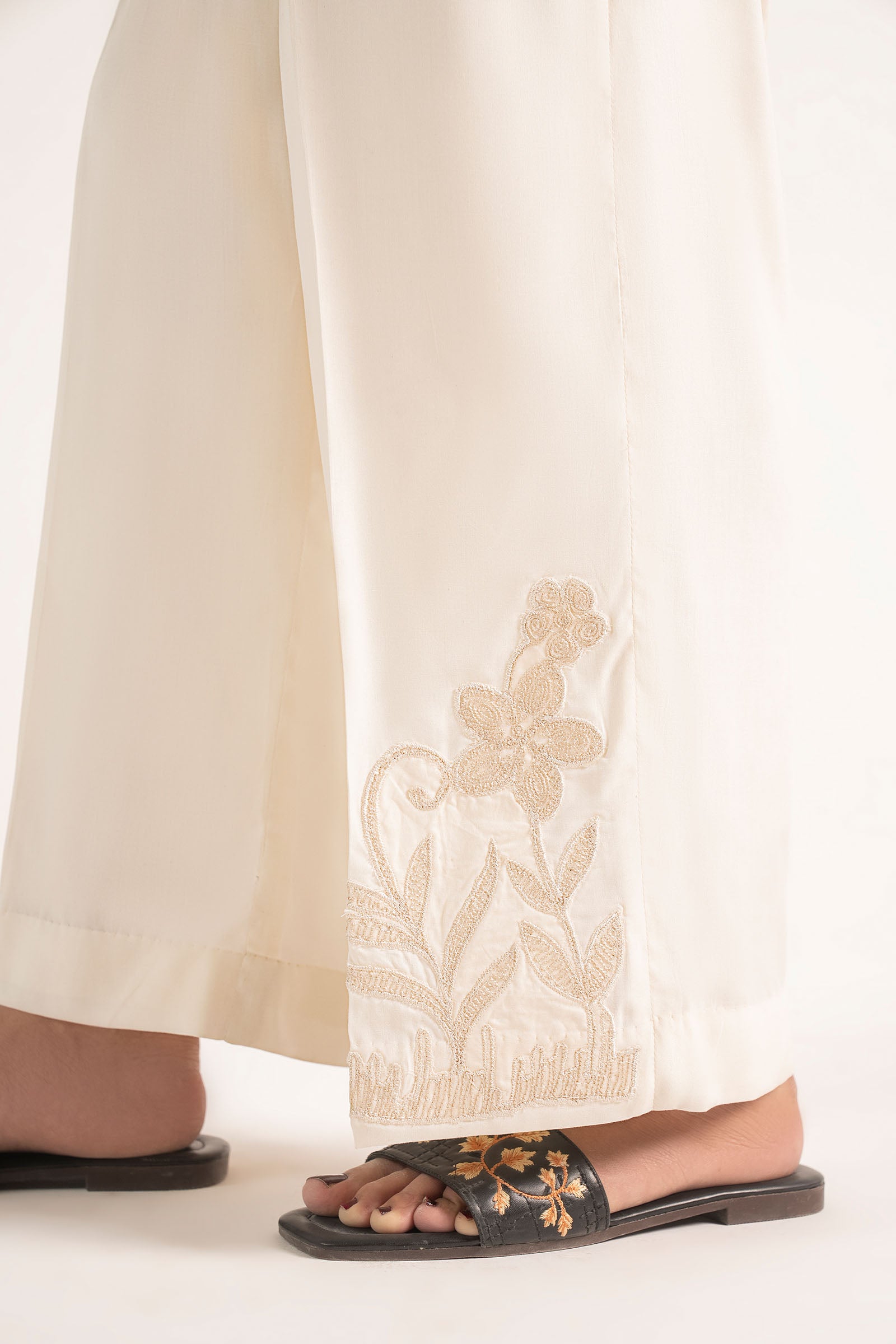 Embroidered Cambric Trouser