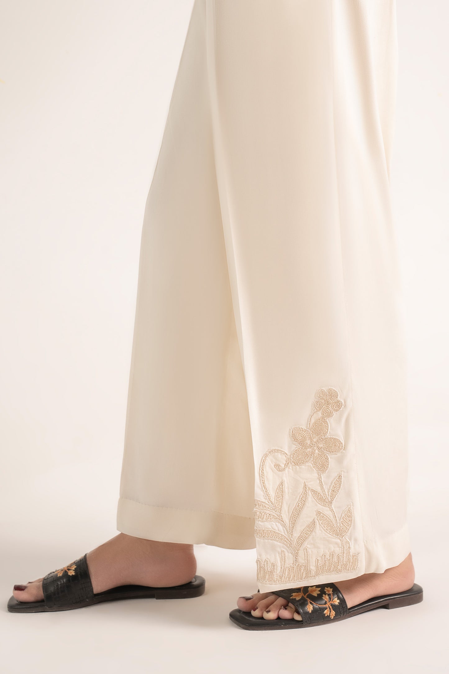Embroidered Cambric Trouser