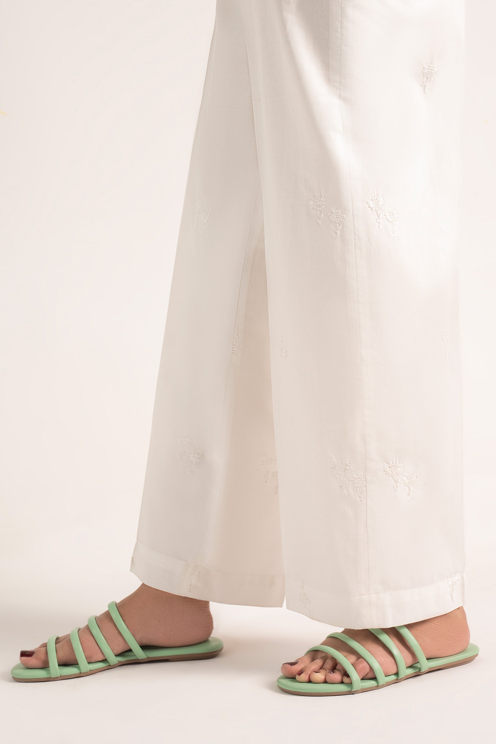 Embroidered Cambric Trouser