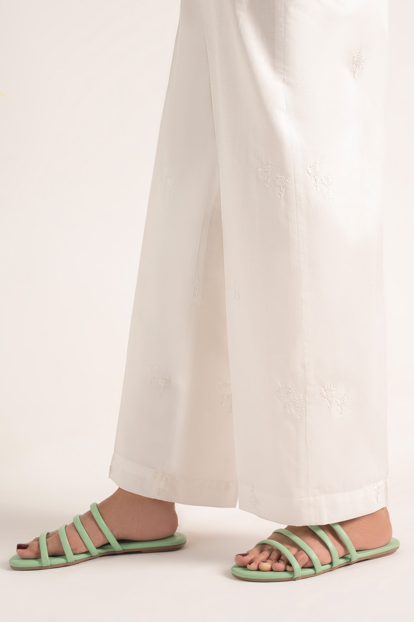 Embroidered Cambric Trouser