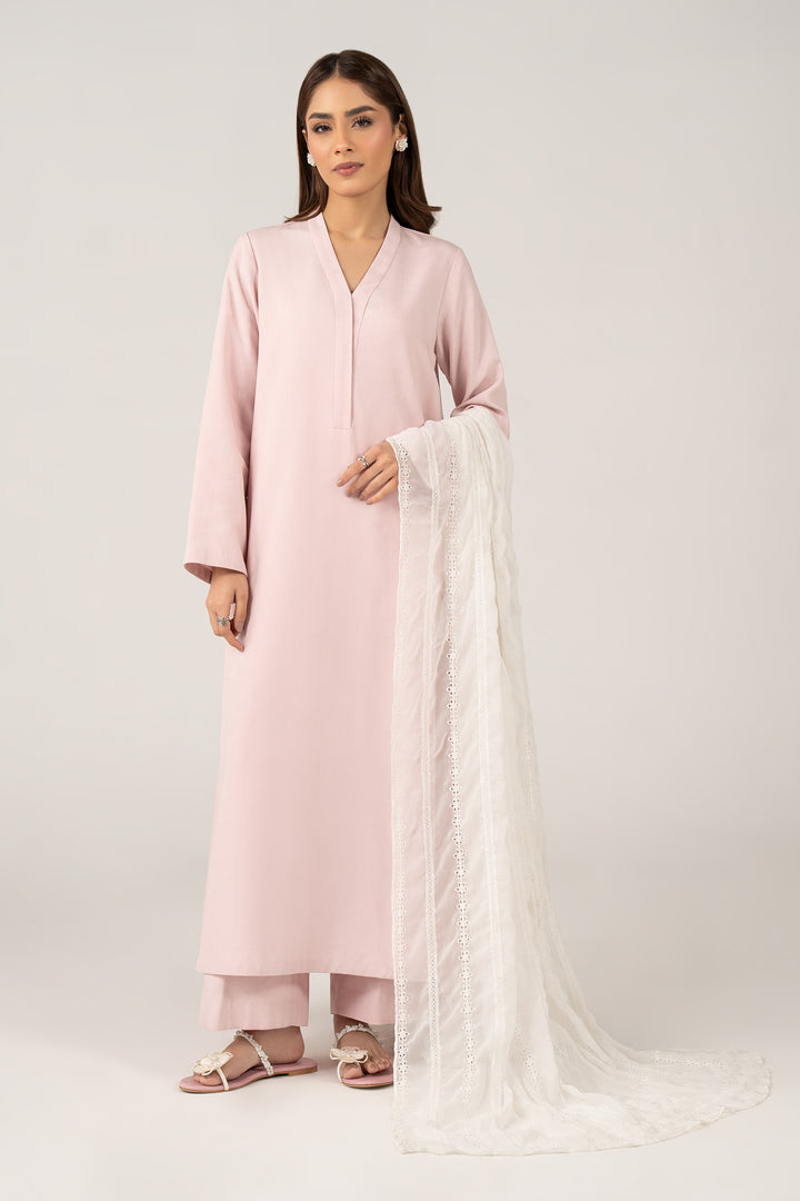 Embroidered Cationic Chiffon Dupatta All Products MBC2632-999-WHT