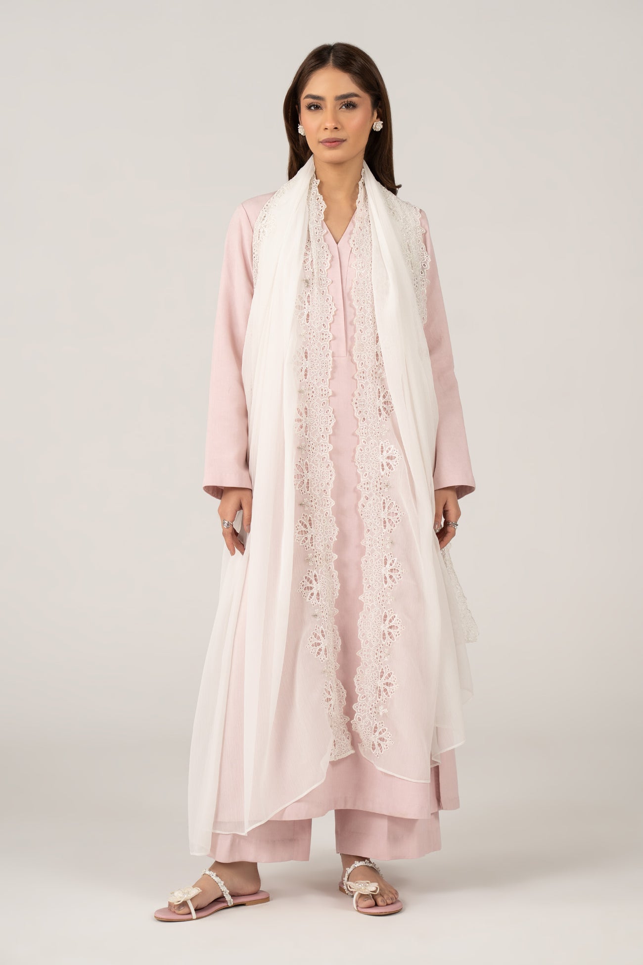 Embroidered Cationic Chiffon Dupatta