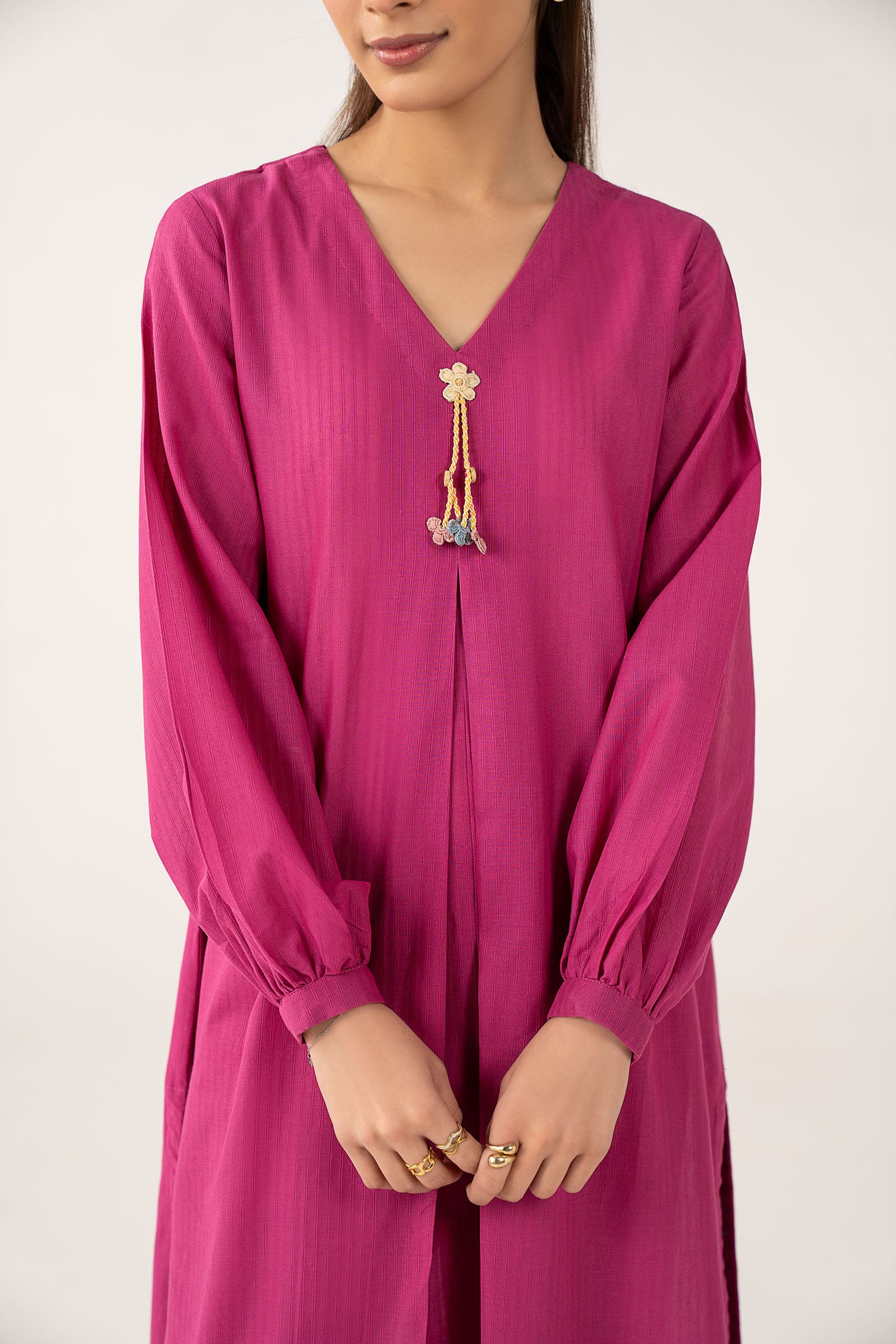 Dyed Pinstripe Cotton Shirt