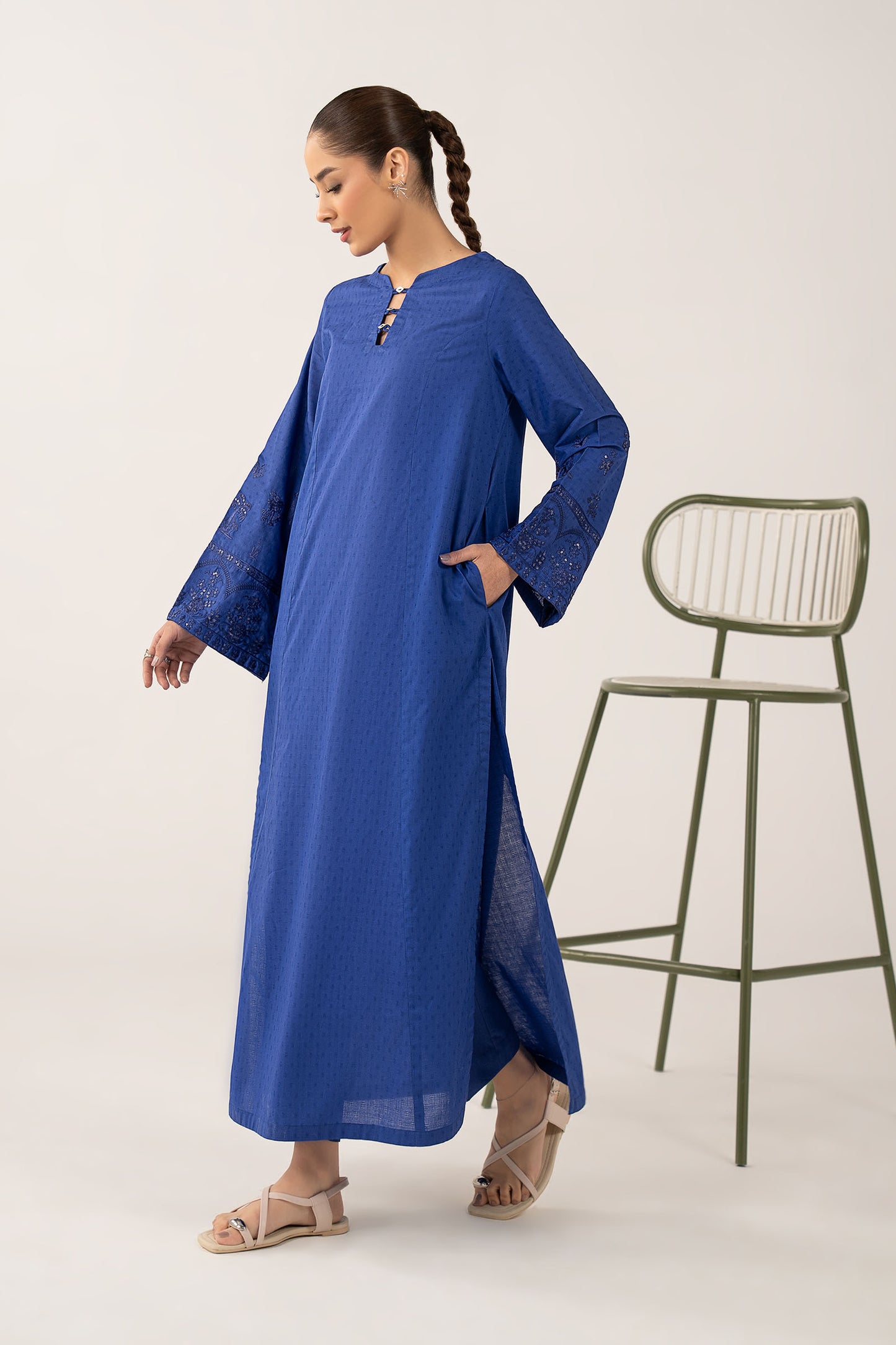 Embroidered Dobby Cotton Shirt