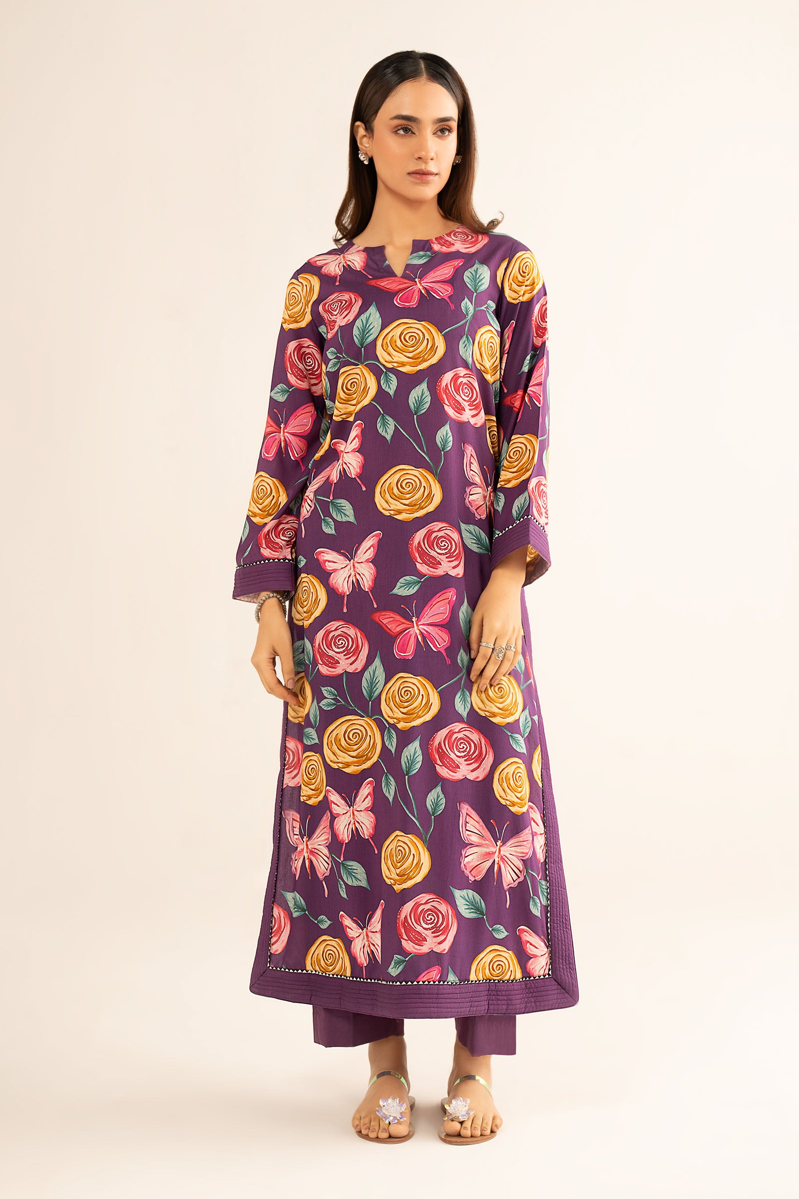 Printed Arabic Lawn Shirt