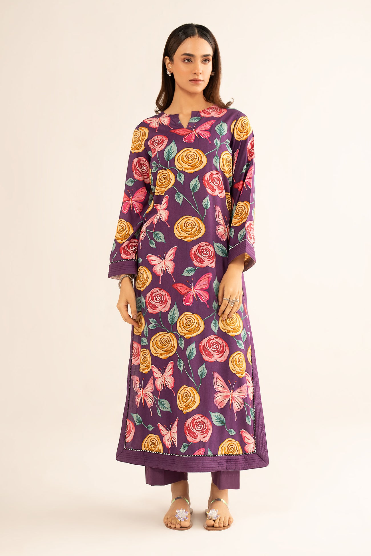 Printed Arabic Lawn Shirt