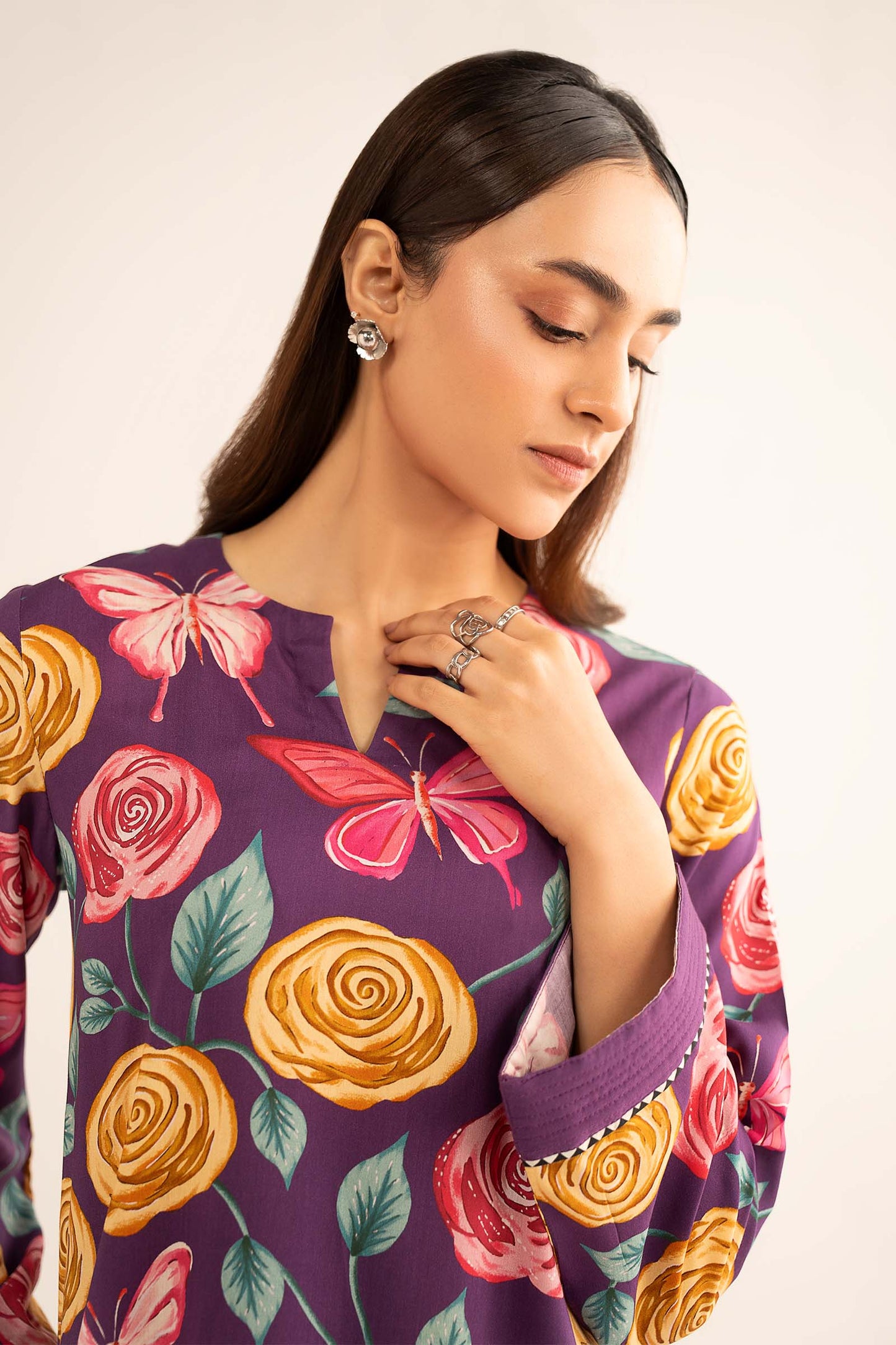 Printed Arabic Lawn Shirt