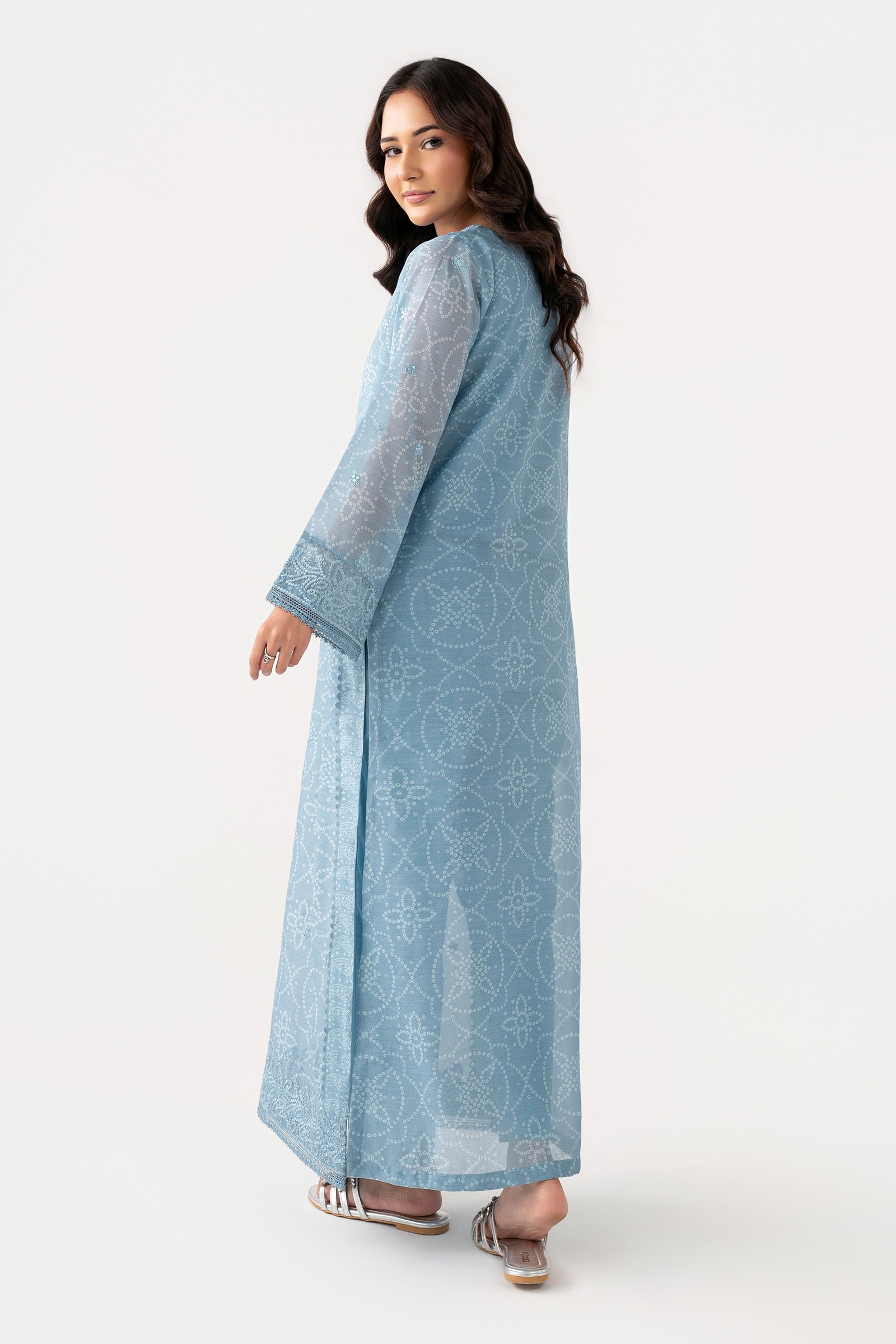 Embroidered Paper Lawn Shirt