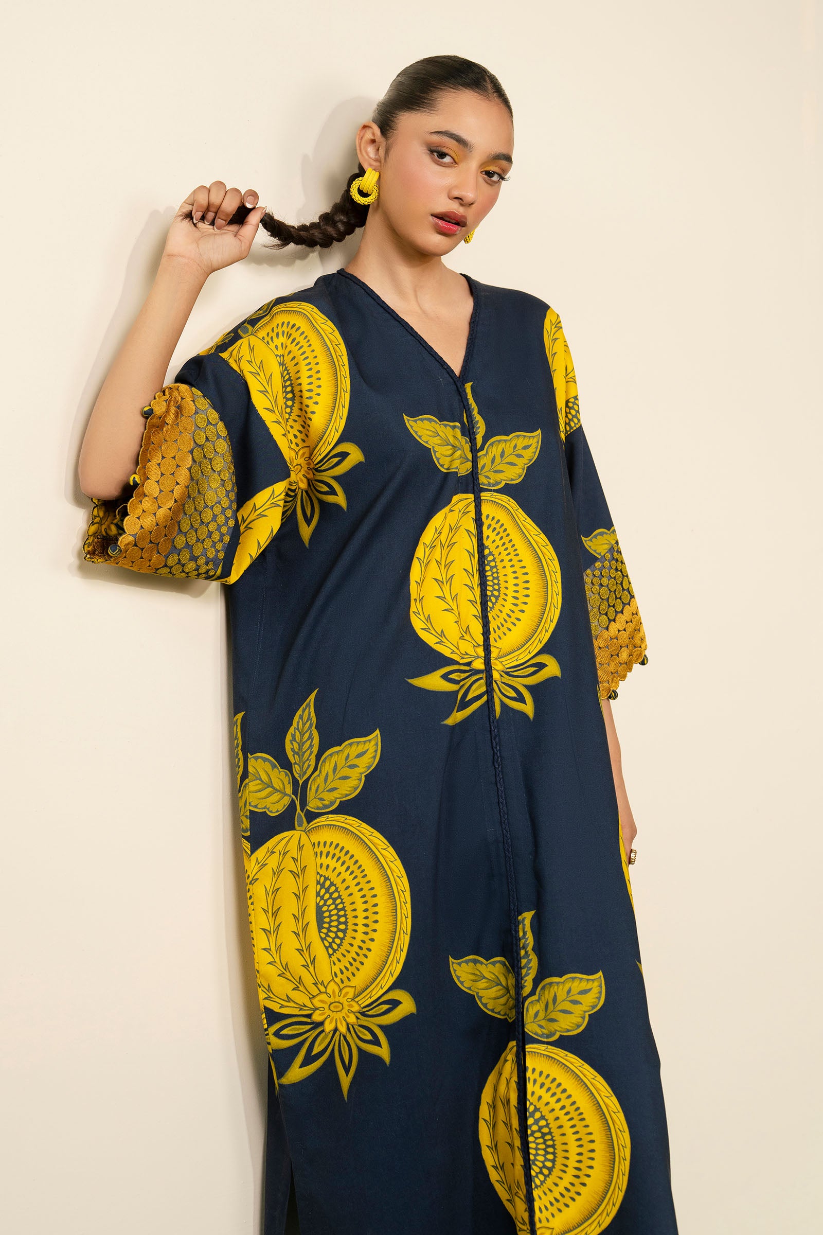 Embroidered Arabic Lawn Kaftan