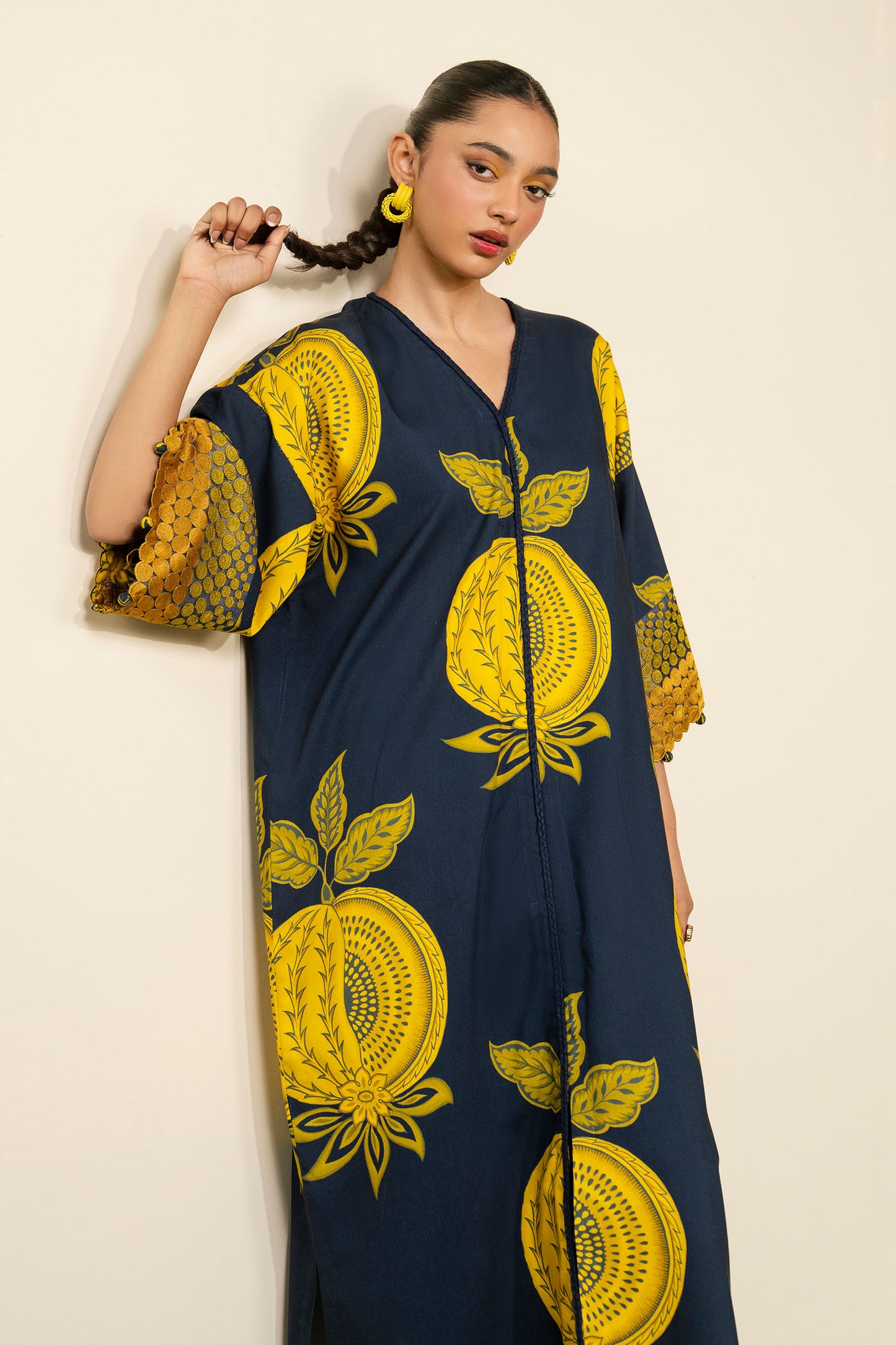 Embroidered Arabic Lawn Kaftan