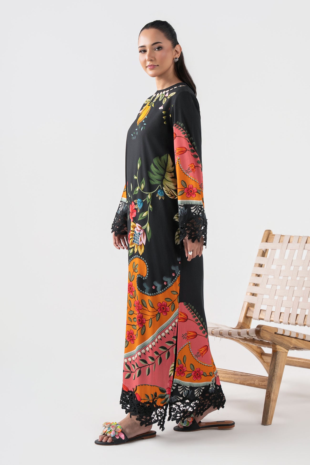 Embroidered Arabic Lawn Shirt