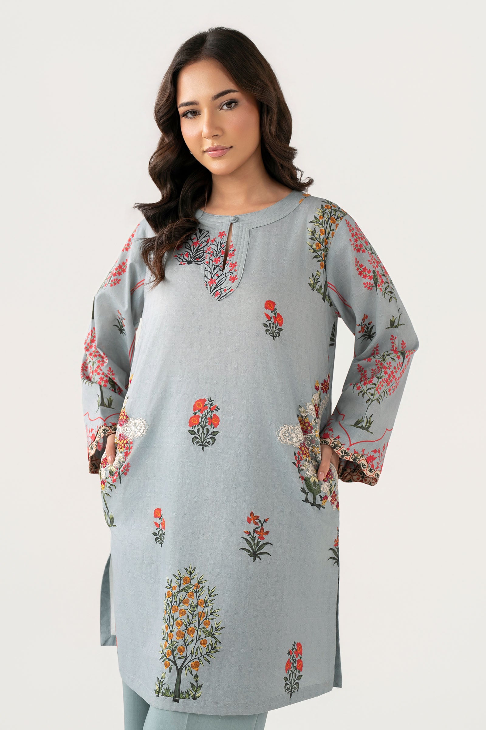 Embroidered Dobby Viscose Shirt