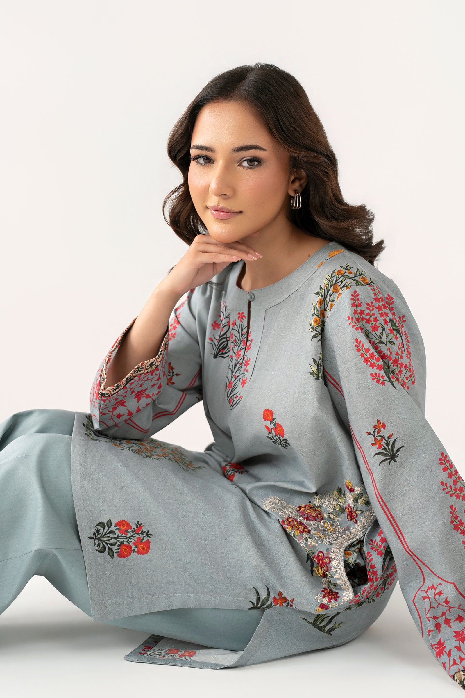 Embroidered Dobby Viscose Shirt