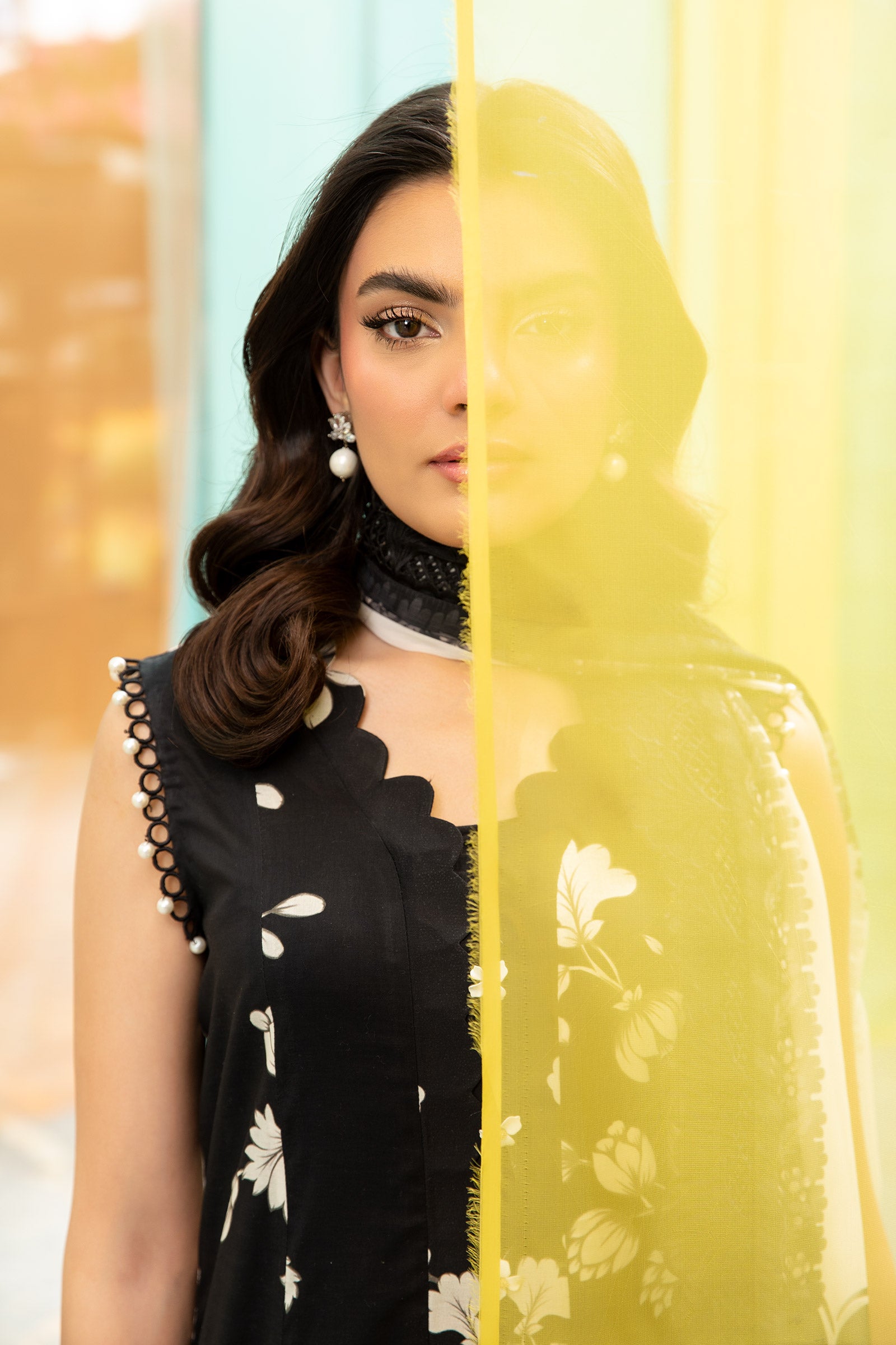 3 Pc Unstitched Embroidered Lawn Suit | MB-CUS25-706B