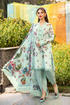 3 Pc Unstitched Embroidered Lawn Suit | MB-CUS25-709B