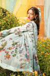 3 Pc Unstitched Embroidered Lawn Suit | MB-CUS25-709B