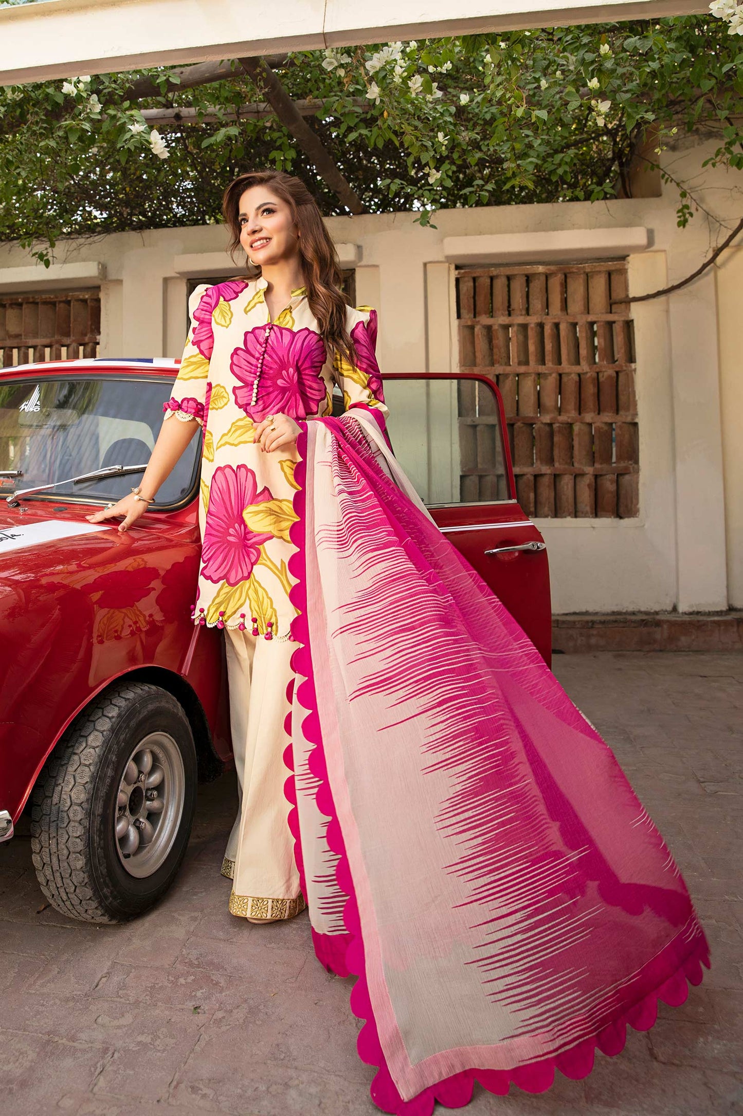 3 Pc Unstitched Embroidered Lawn Suit | MB-CUS25-902B