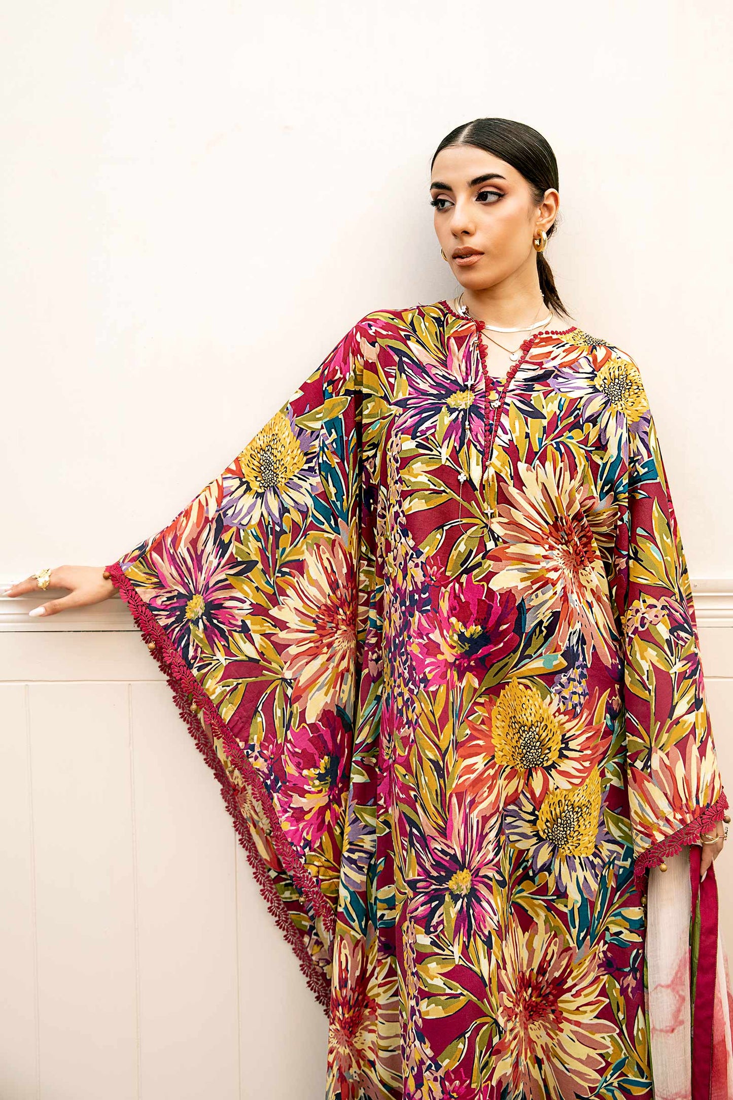 3 Pc Unstitched Embroidered Lawn Suit | MB-CUS25-903B