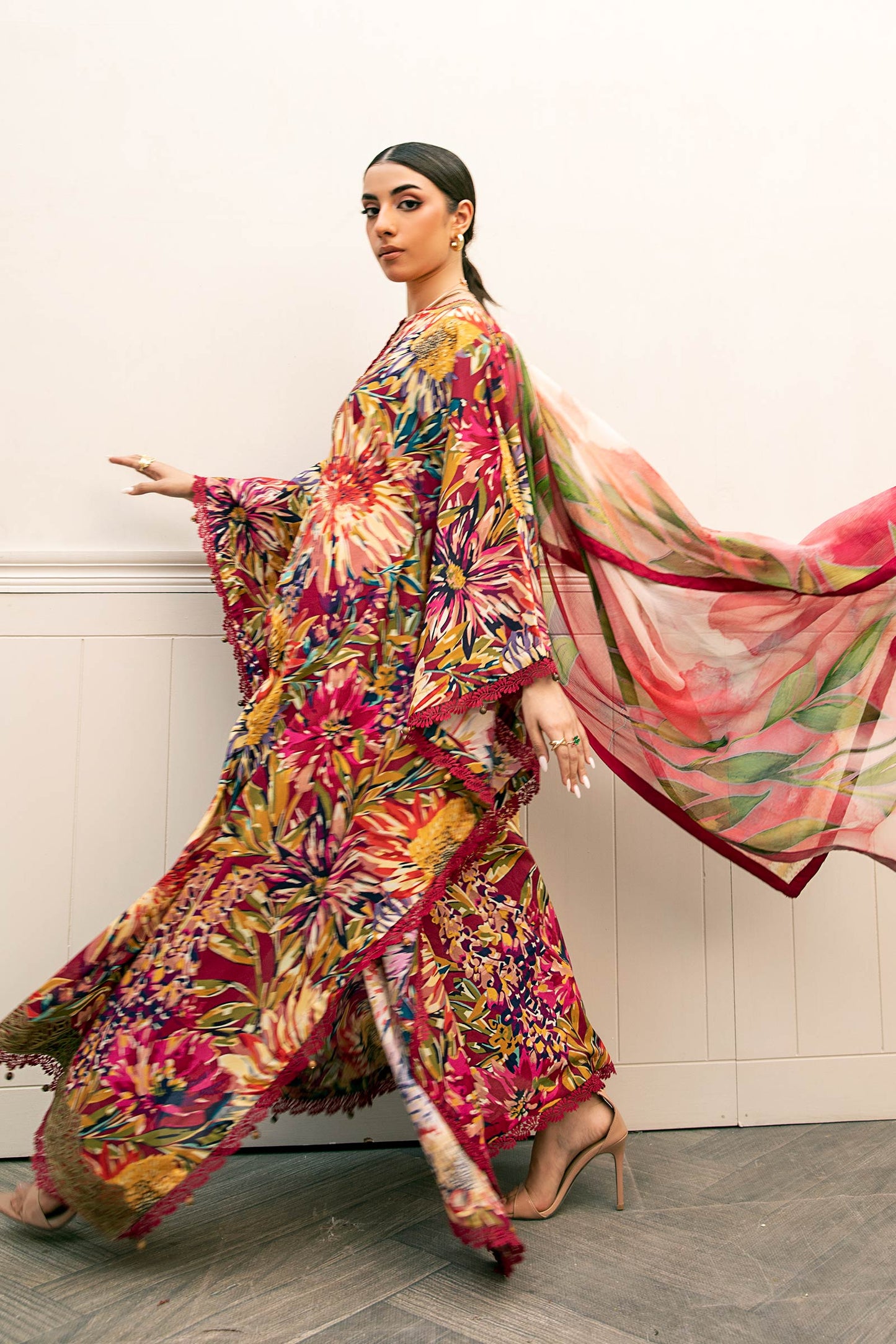 3 Pc Unstitched Embroidered Lawn Suit | MB-CUS25-903B