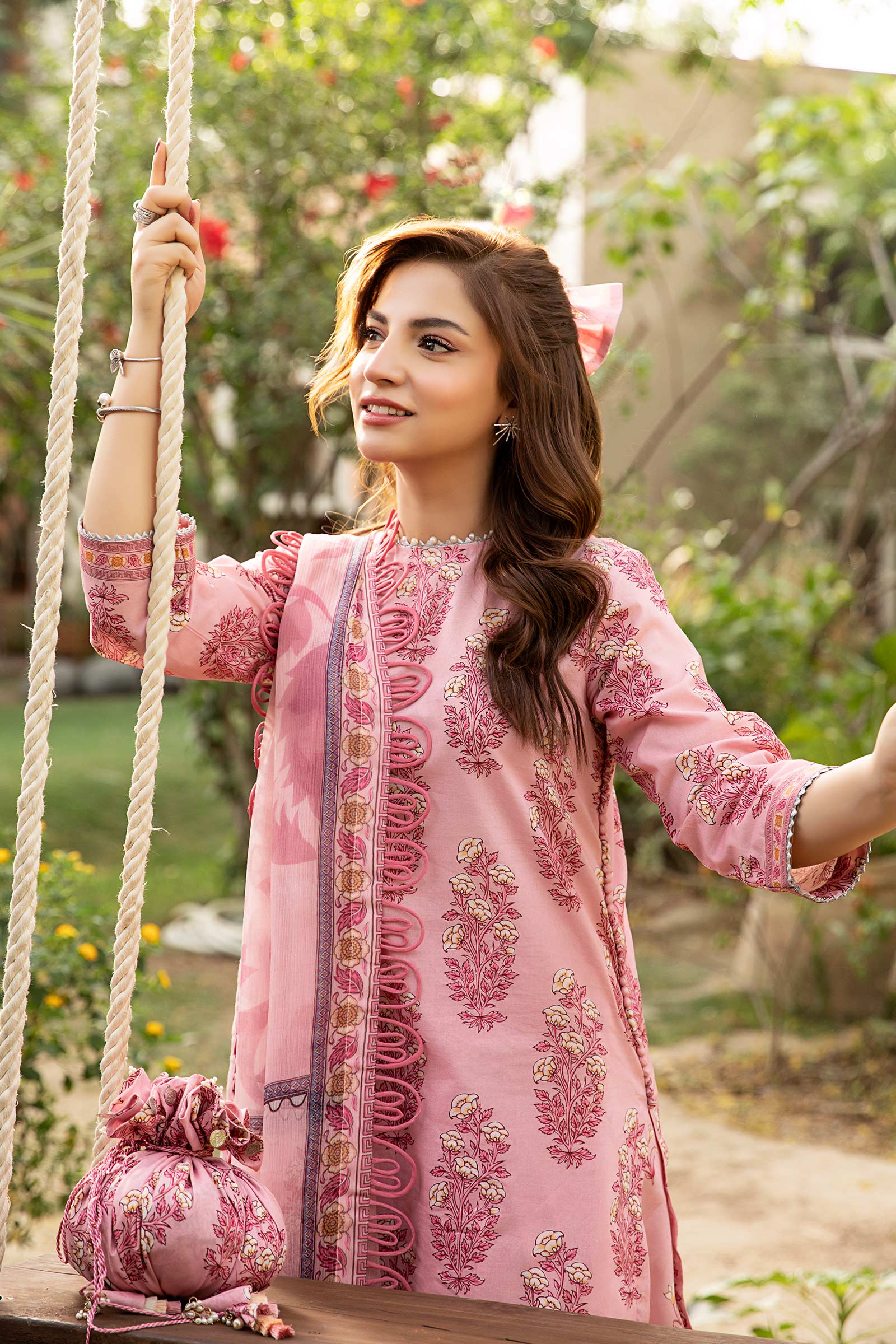 3 Pc Unstitched Embroidered Lawn Suit | MB-CUS25-908A