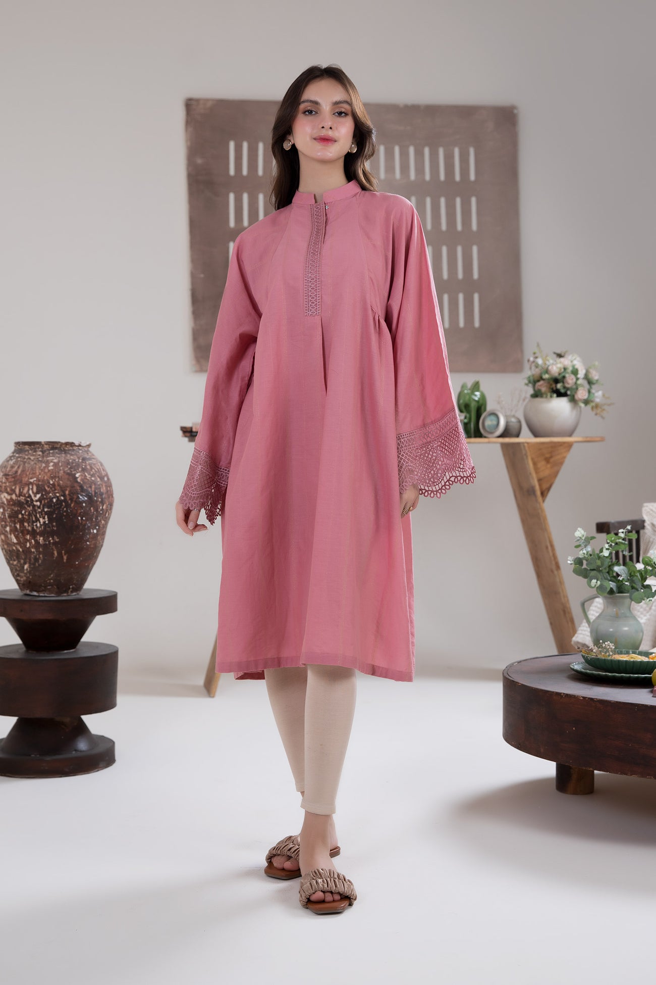 Embroidered Lawn Tunic