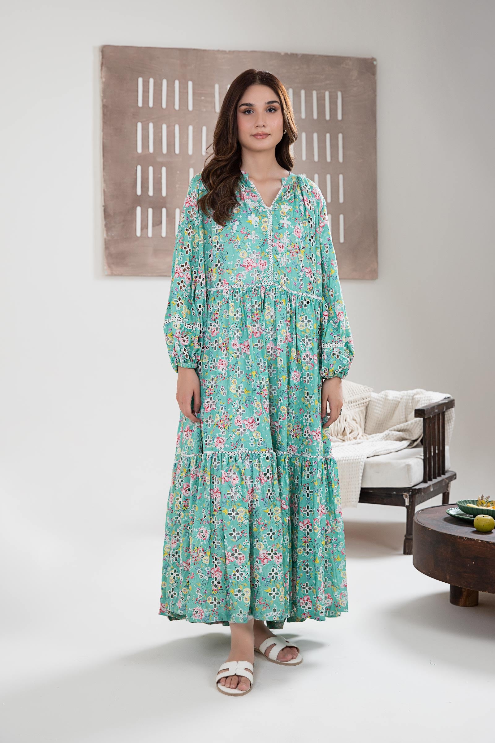 Printed Arabic Lawn Dress
