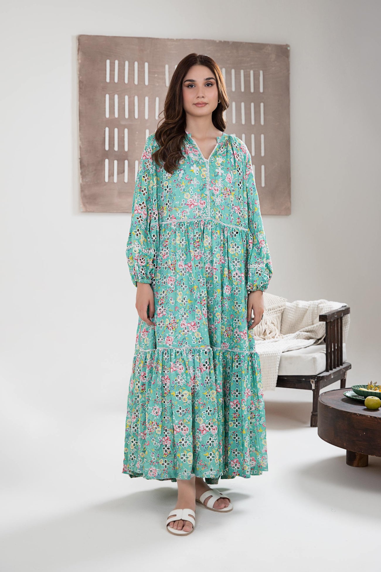 Printed Arabic Lawn Dress