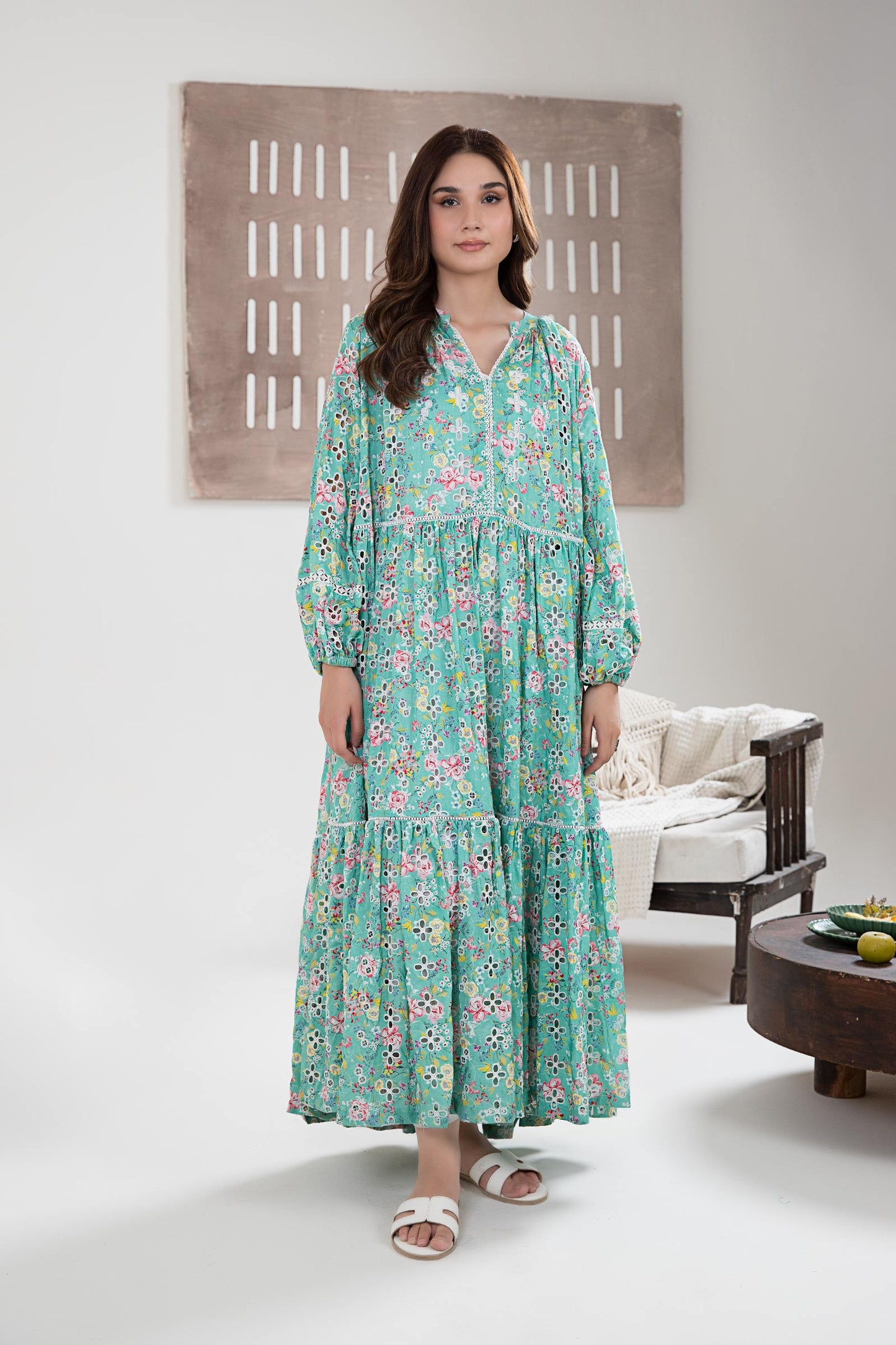 Printed Arabic Lawn Dress