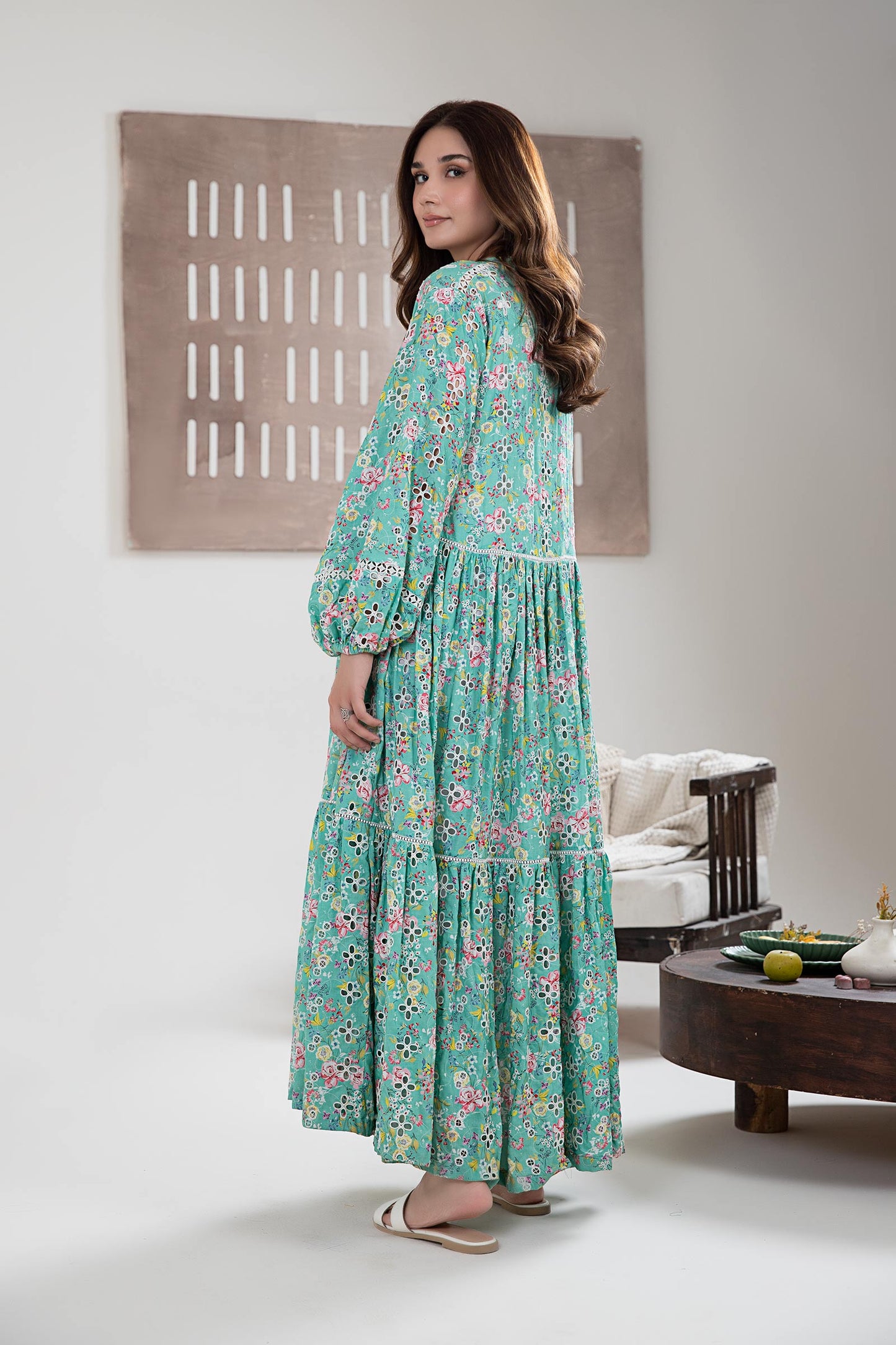 Printed Arabic Lawn Dress