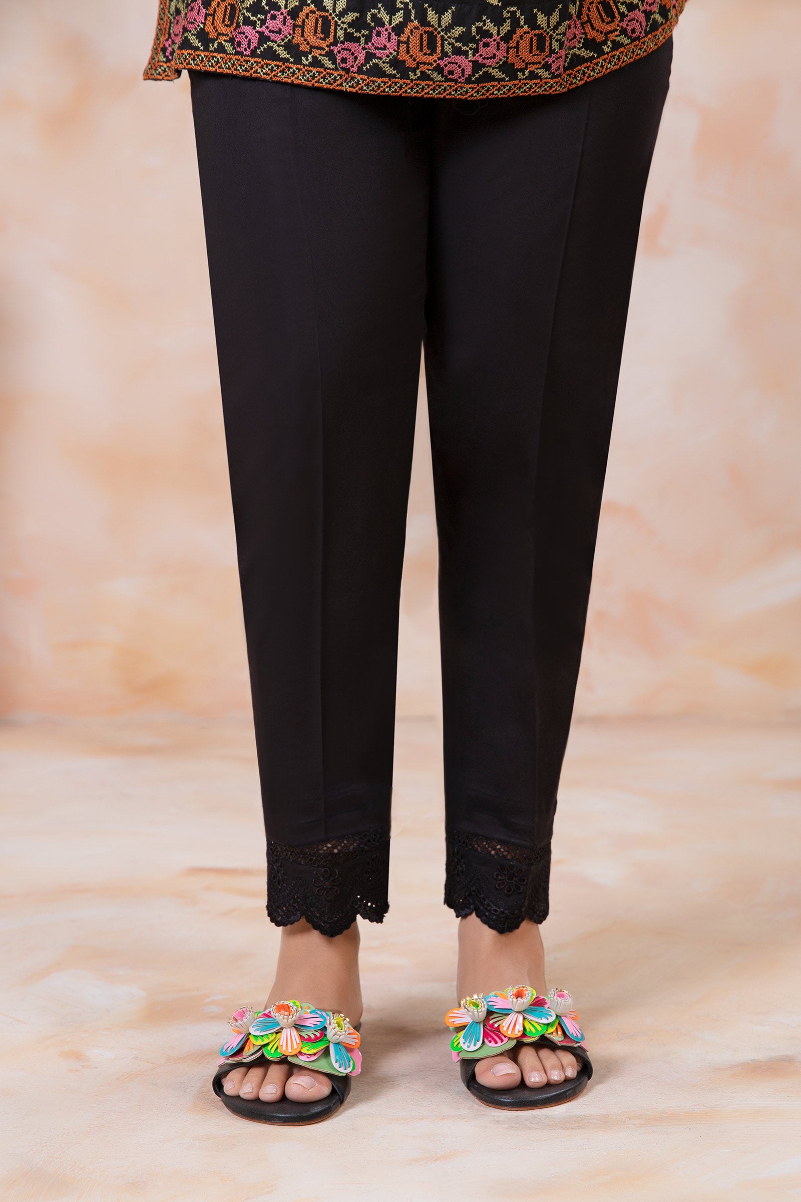 Embroidered Cambric Trouser