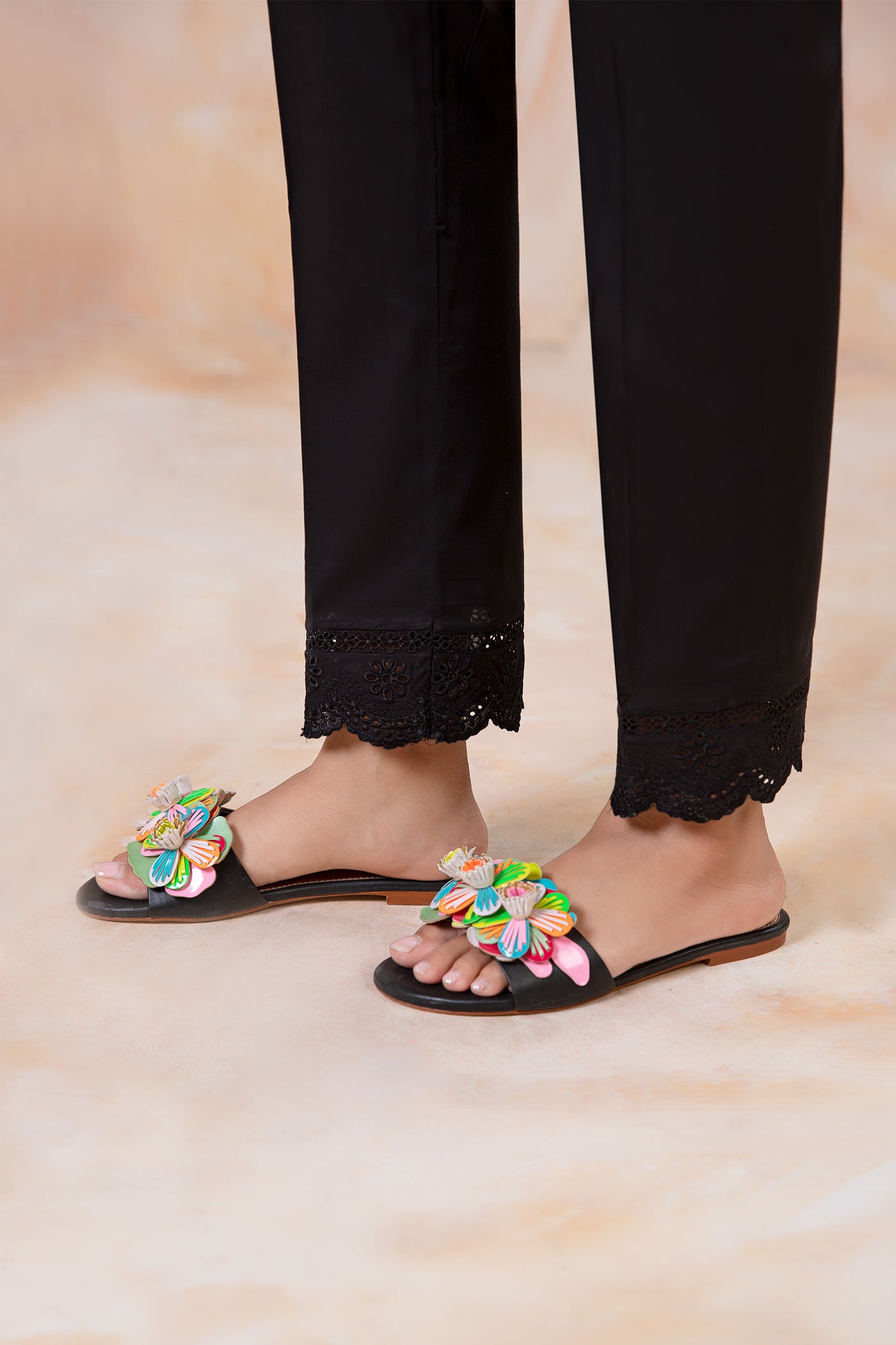 Embroidered Cambric Trouser