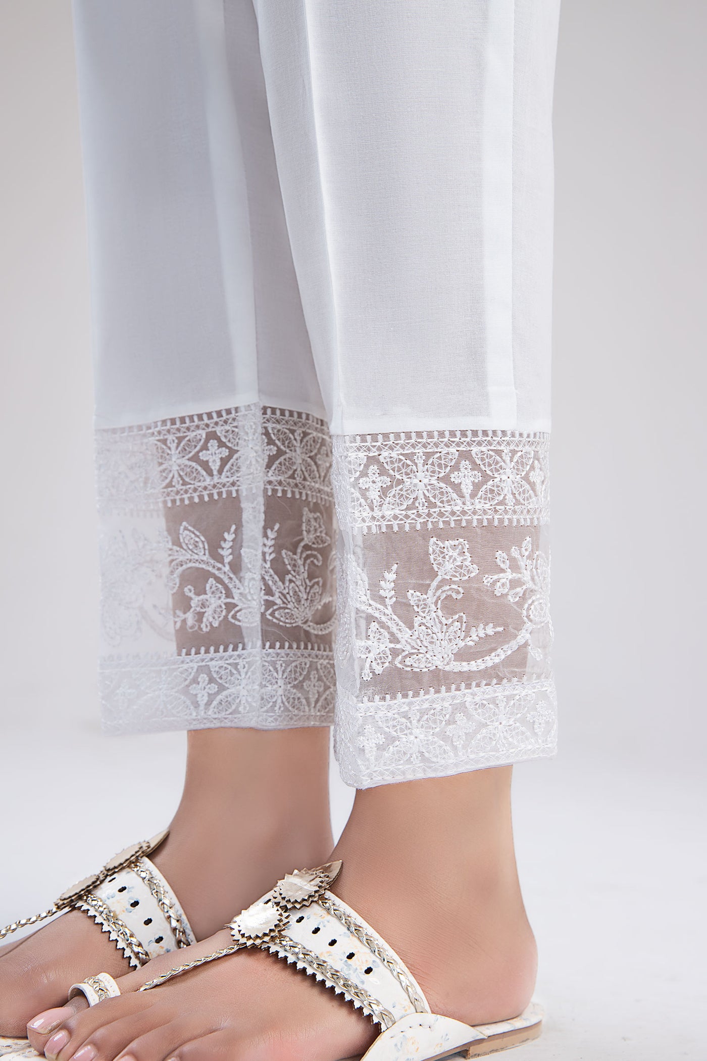 Embroidered Cambric Trouser | MB-EA24-105