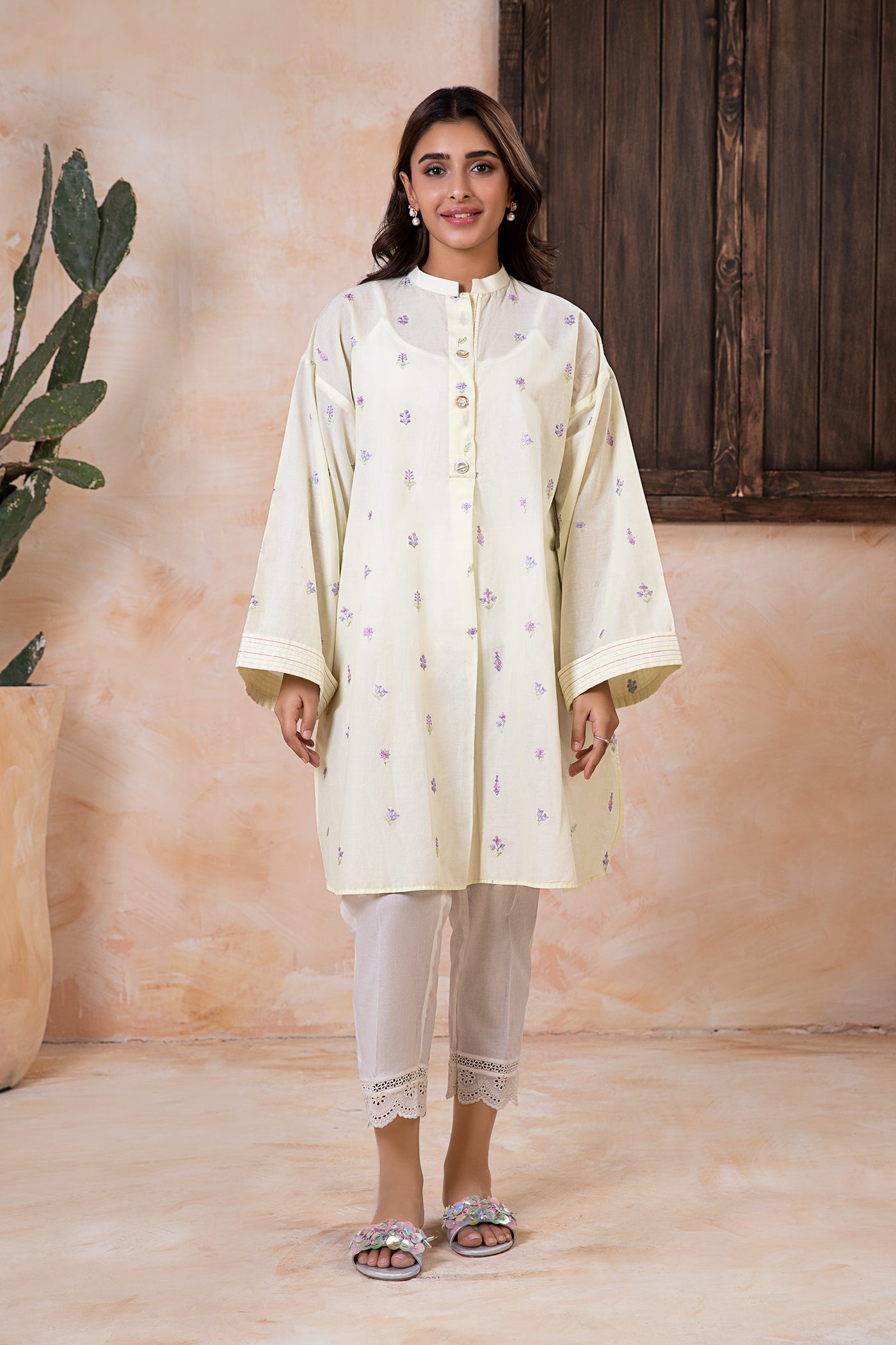 Embroidered Lawn Tunic