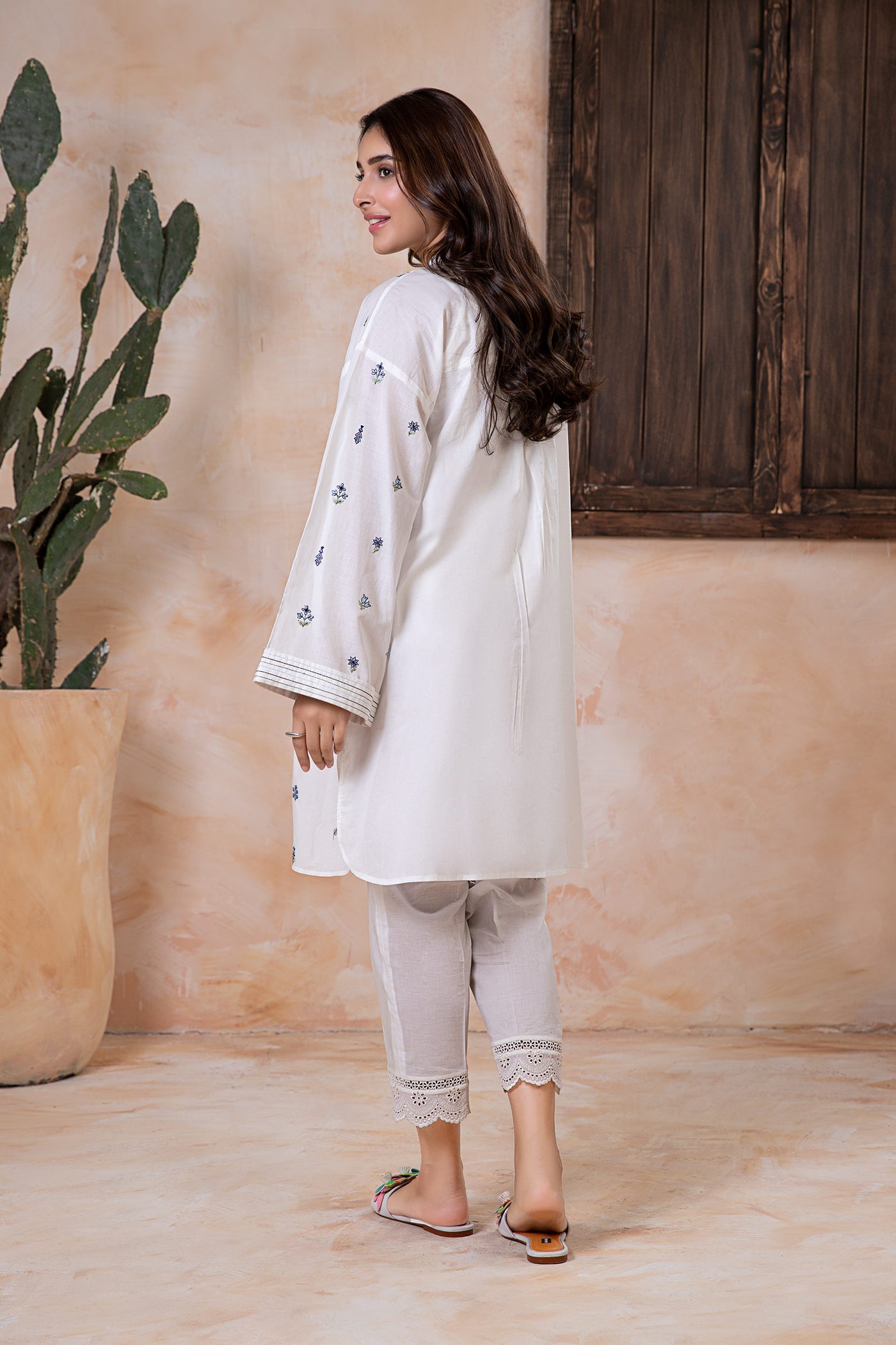 Embroidered Lawn Tunic