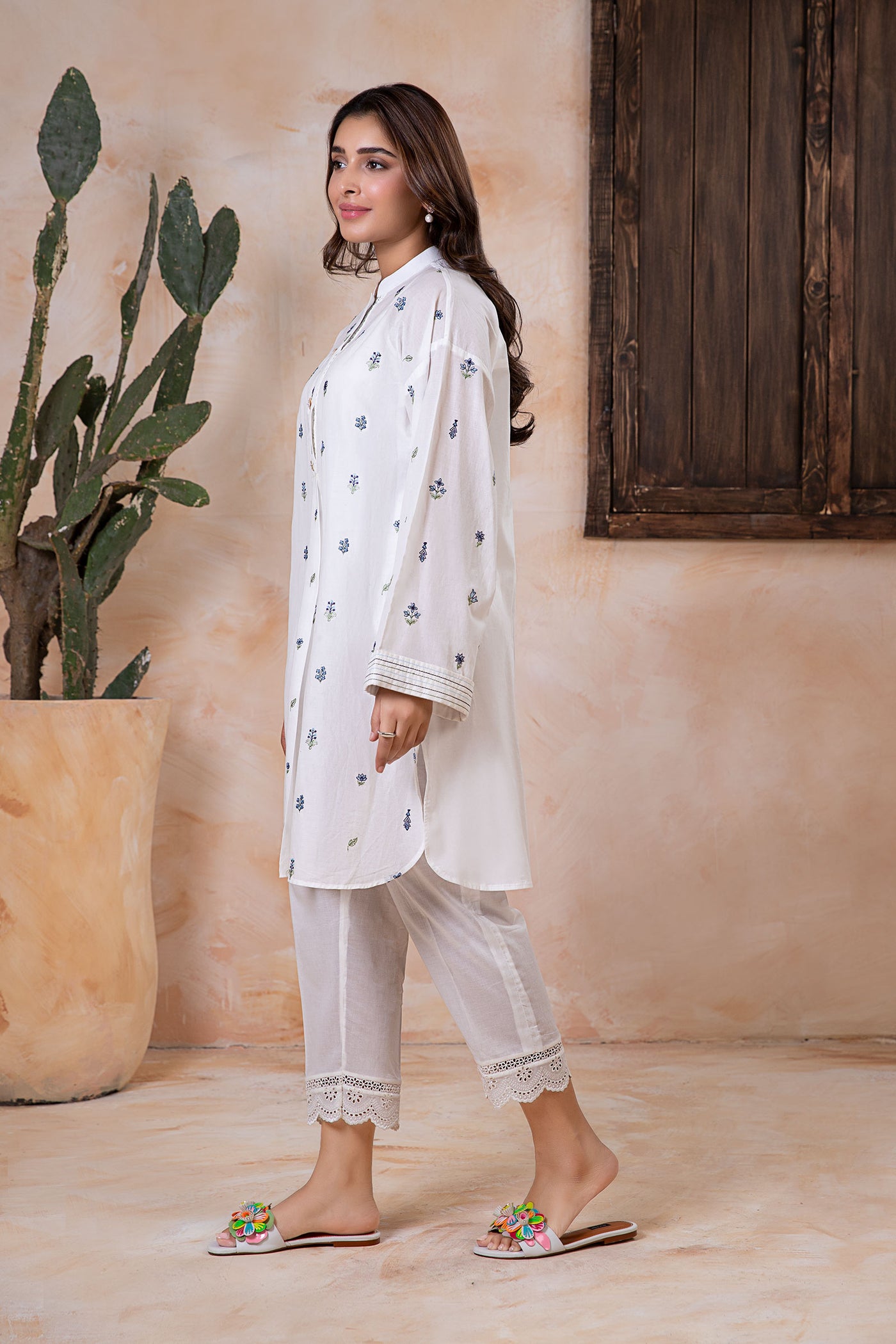 Embroidered Lawn Tunic