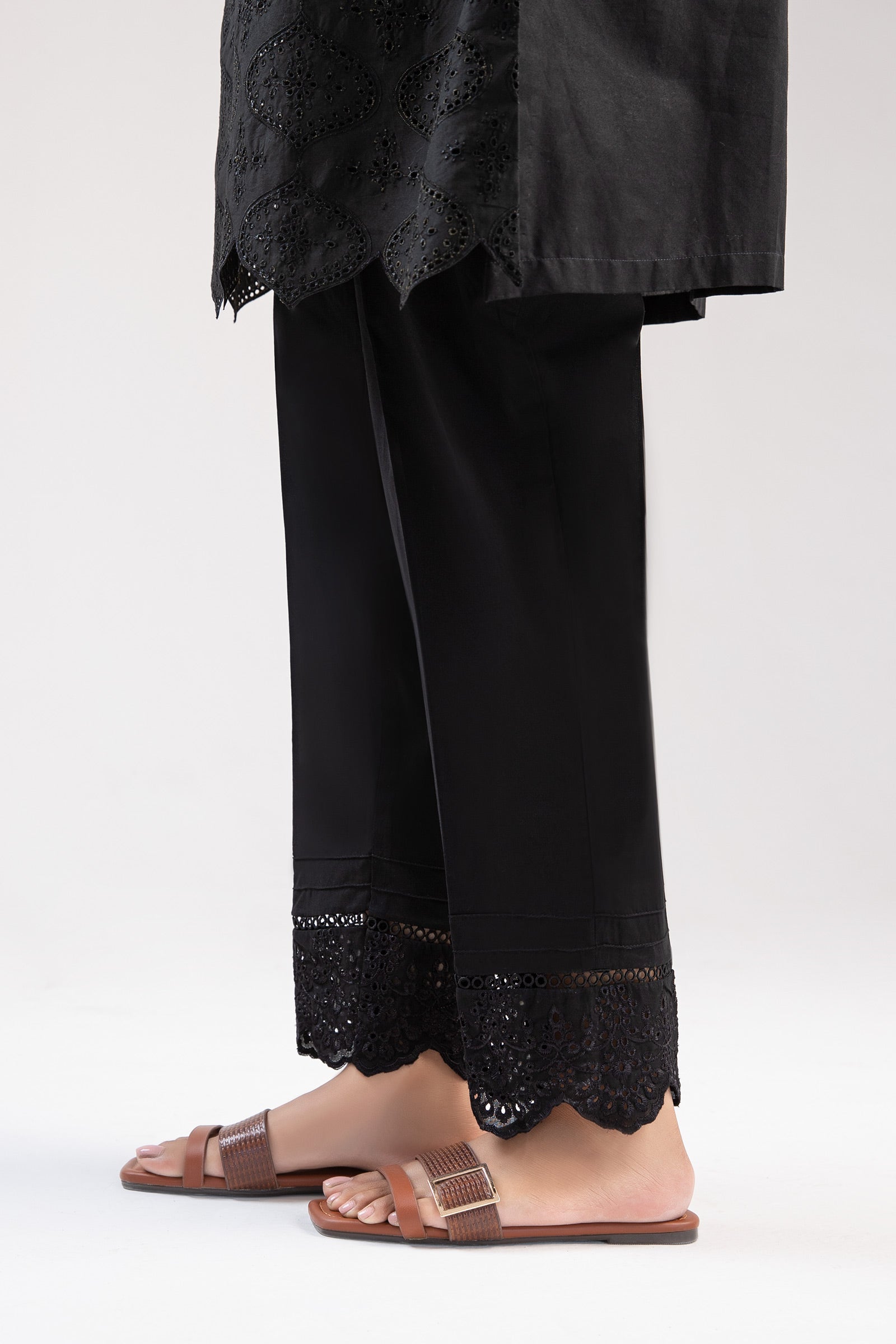 Cambric Straight Trousers