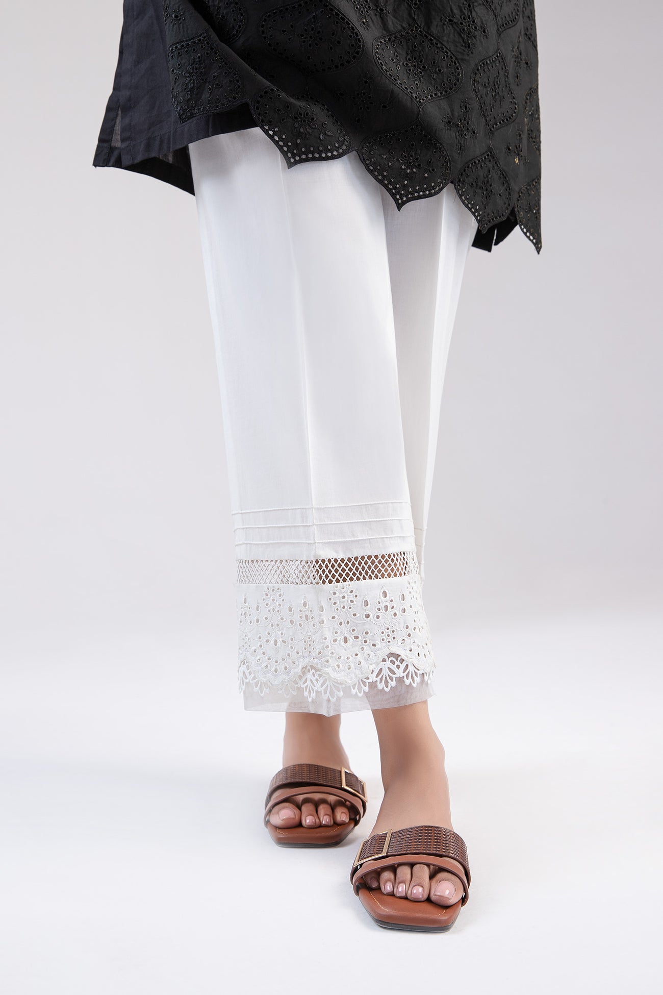 Embroidered Cambric Trouser